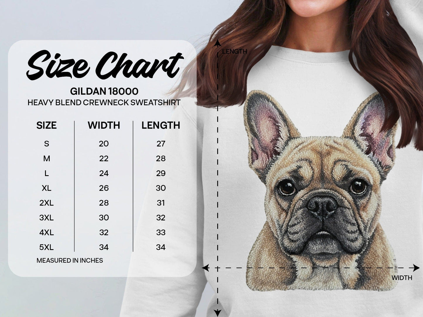 French Bulldog Graphic Gildan Heavy Blend Sweatshirt