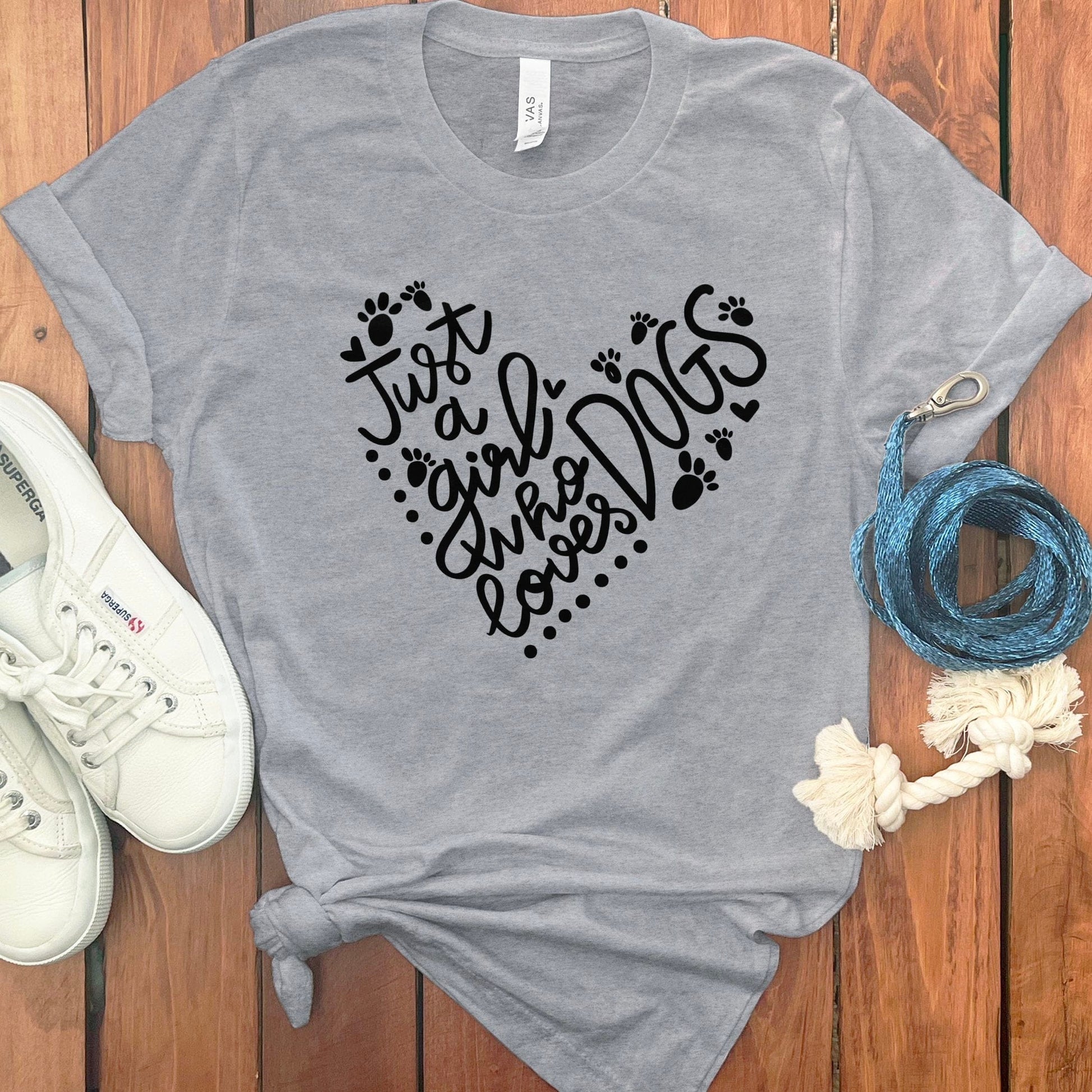 Just a Girl Who Loves Dogs Heart Design Shirt product type