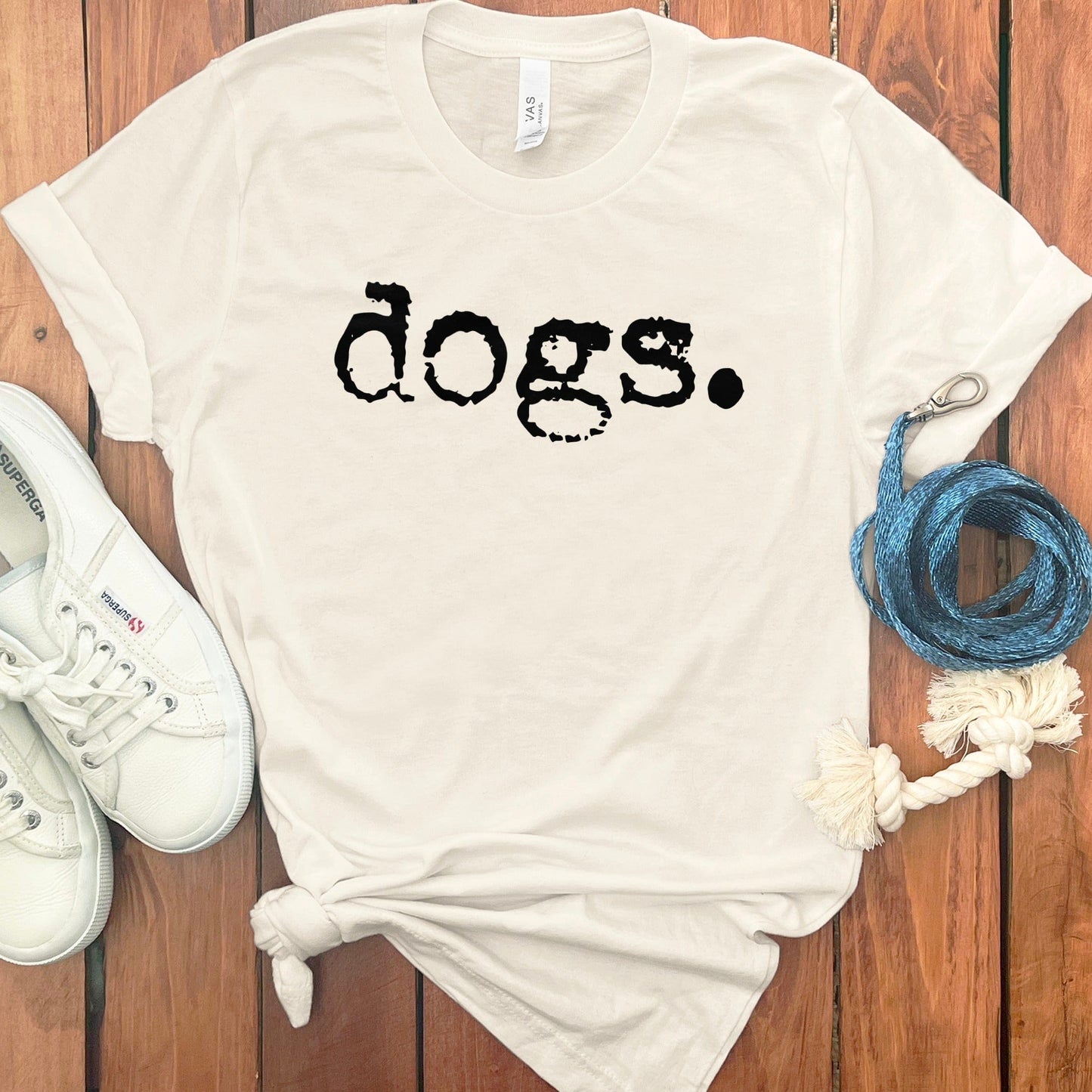 Casual Graphic Tee Saying dogs in Black T-shirt product