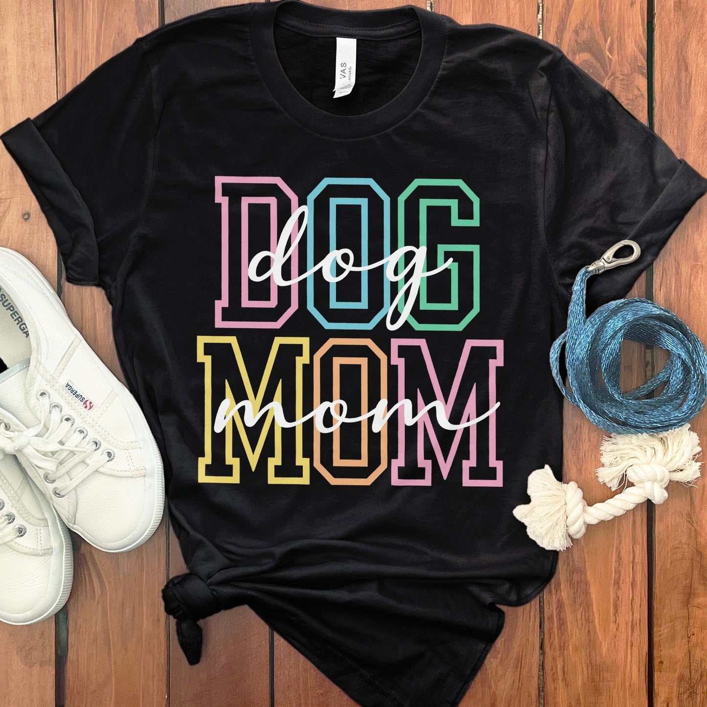 Colorful Dog Mom Graphic Tee Shirt product