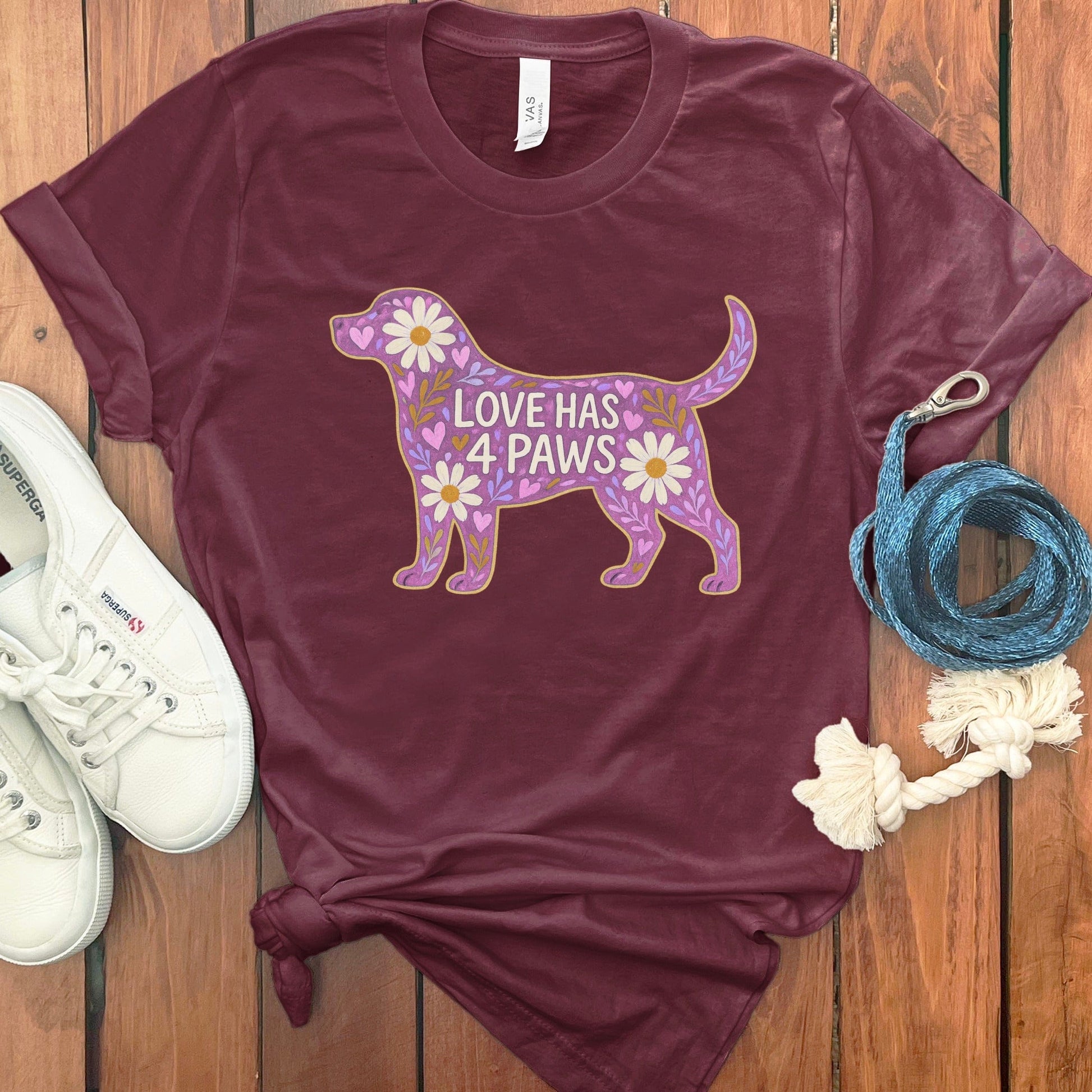 Love Has 4 Paws Graphic Tee Shirt product type
