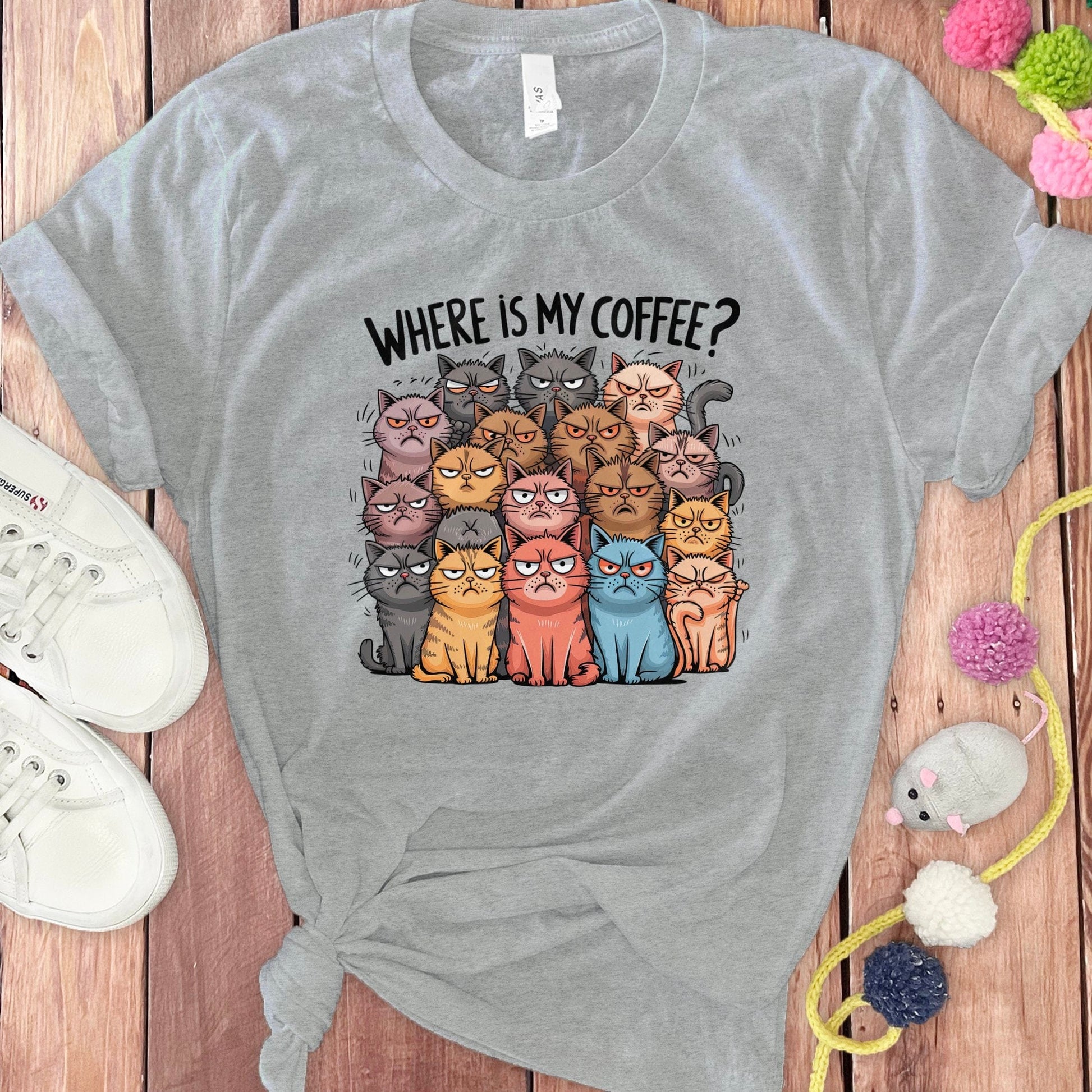 Where Is My Coffee Cute Cats T-Shirt product