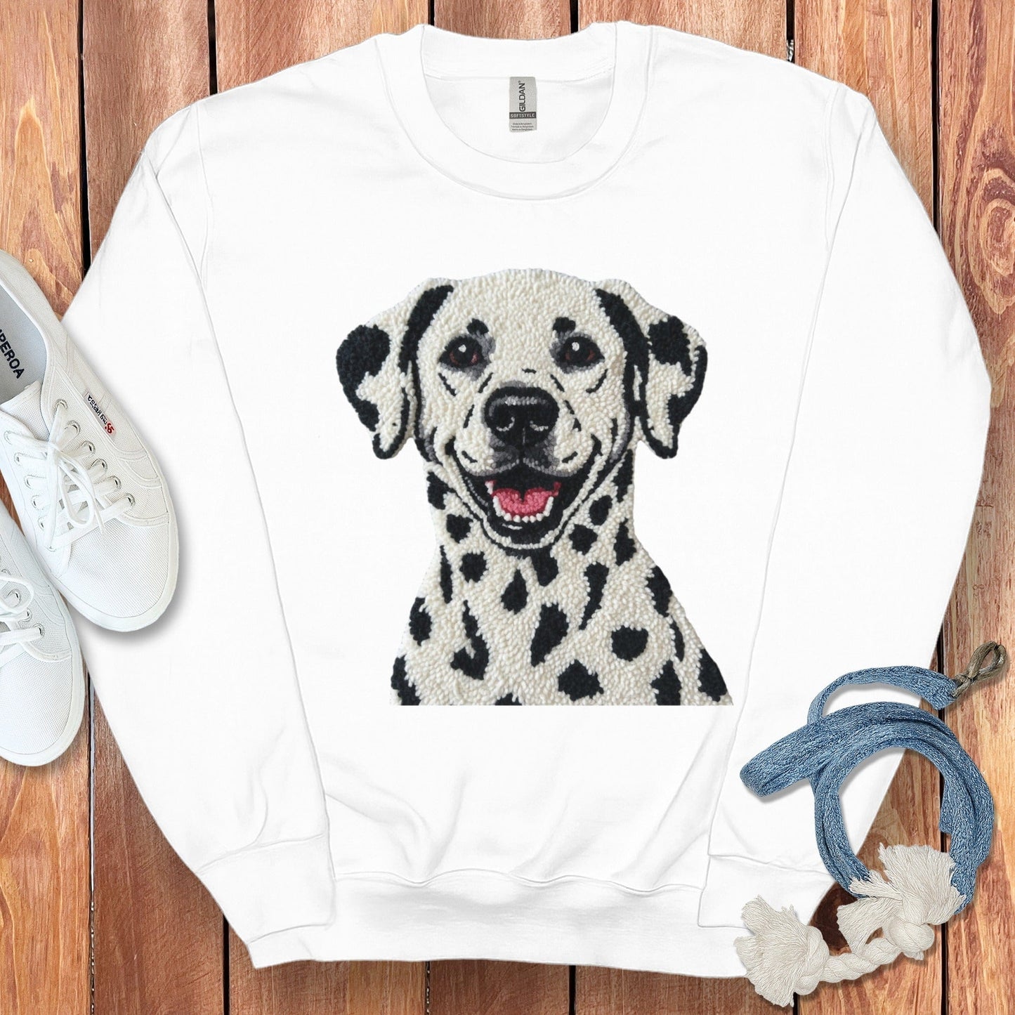 Smiling Dalmatian Crewneck Sweatshirt