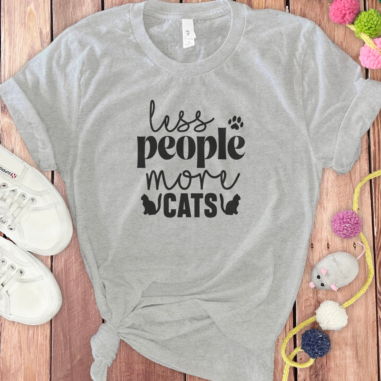 Less People More Cats Graphic Tee Shirt product type