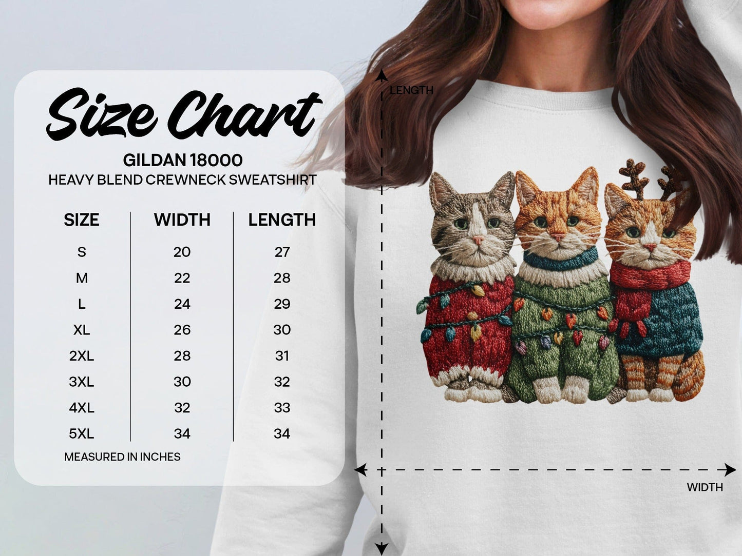 Cute Cats in Festive Sweaters Sweatshirt