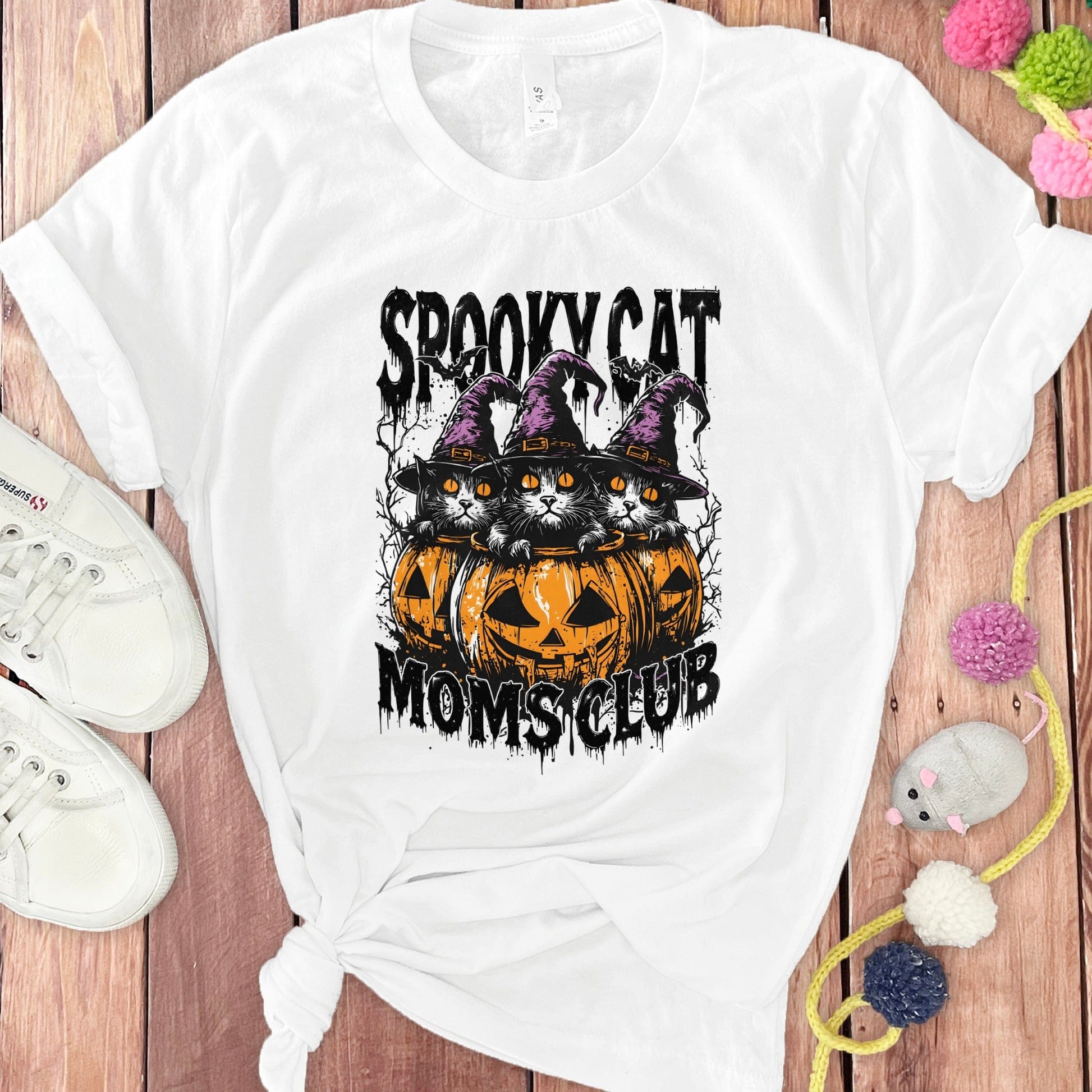 Spooky Cat Moms Club Halloween Graphic Tee product