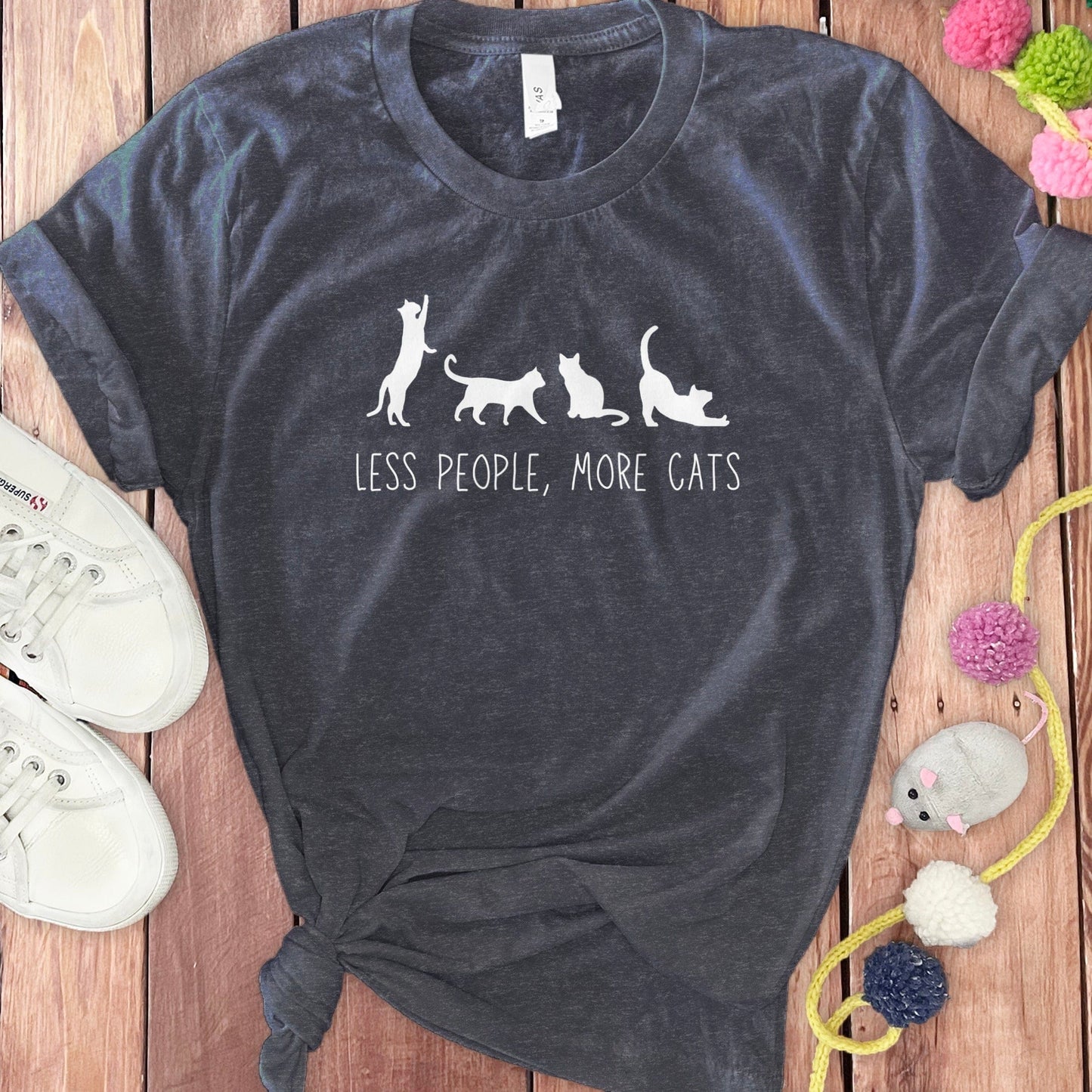 Less People More Cats Graphic T-Shirt product type