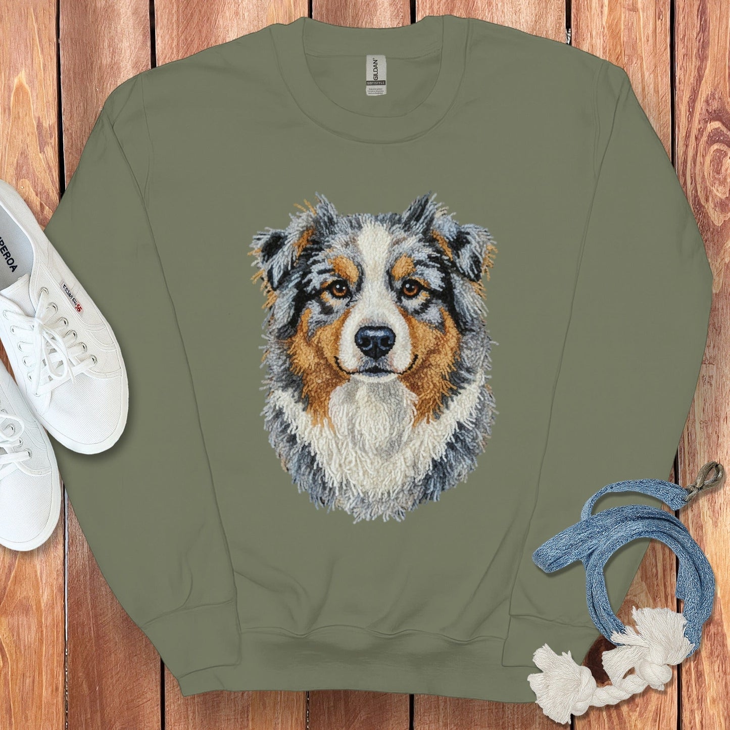 Australian Shepherd Design Green Sweatshirt product