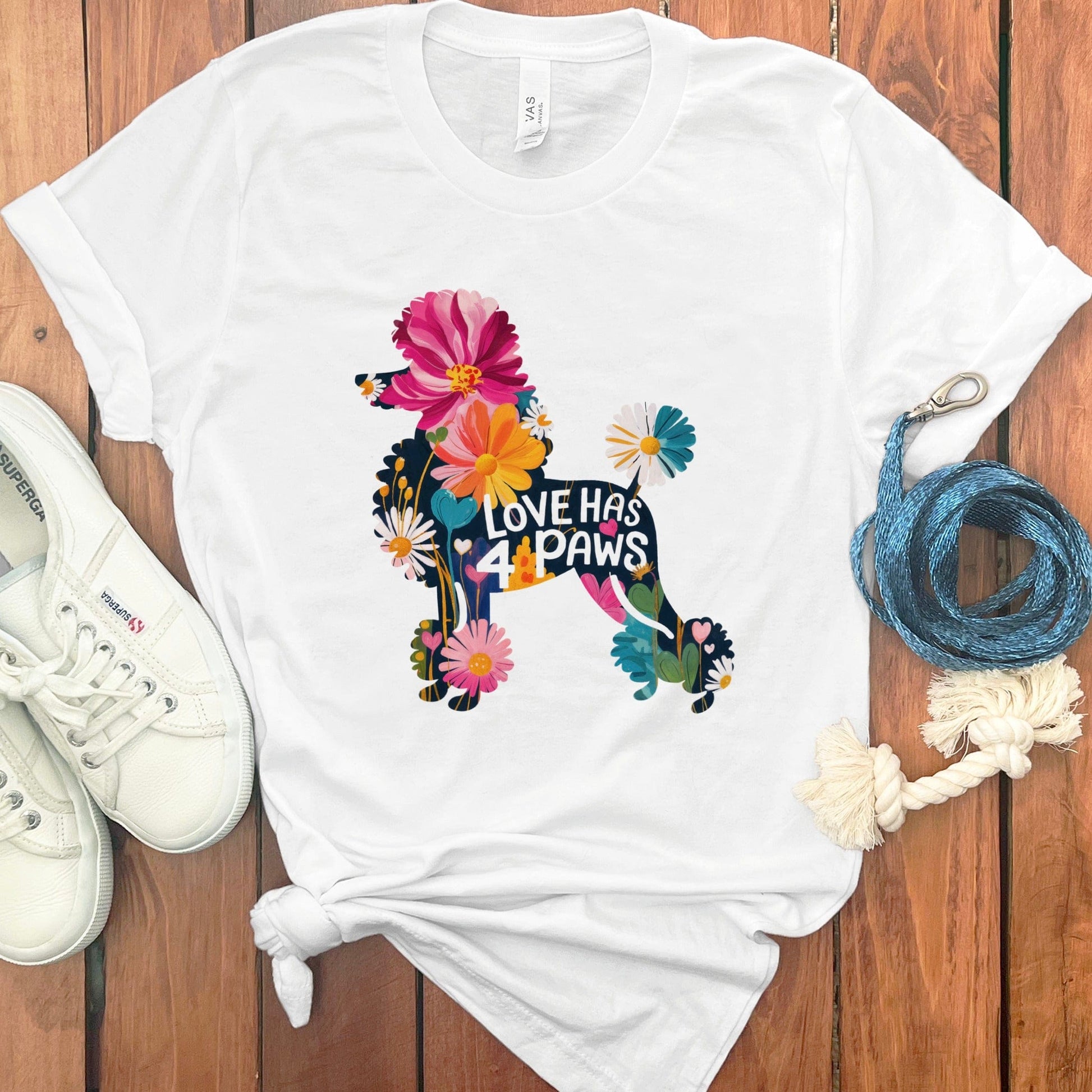 Love Has Four Paws Floral Dog Design Shirt product type