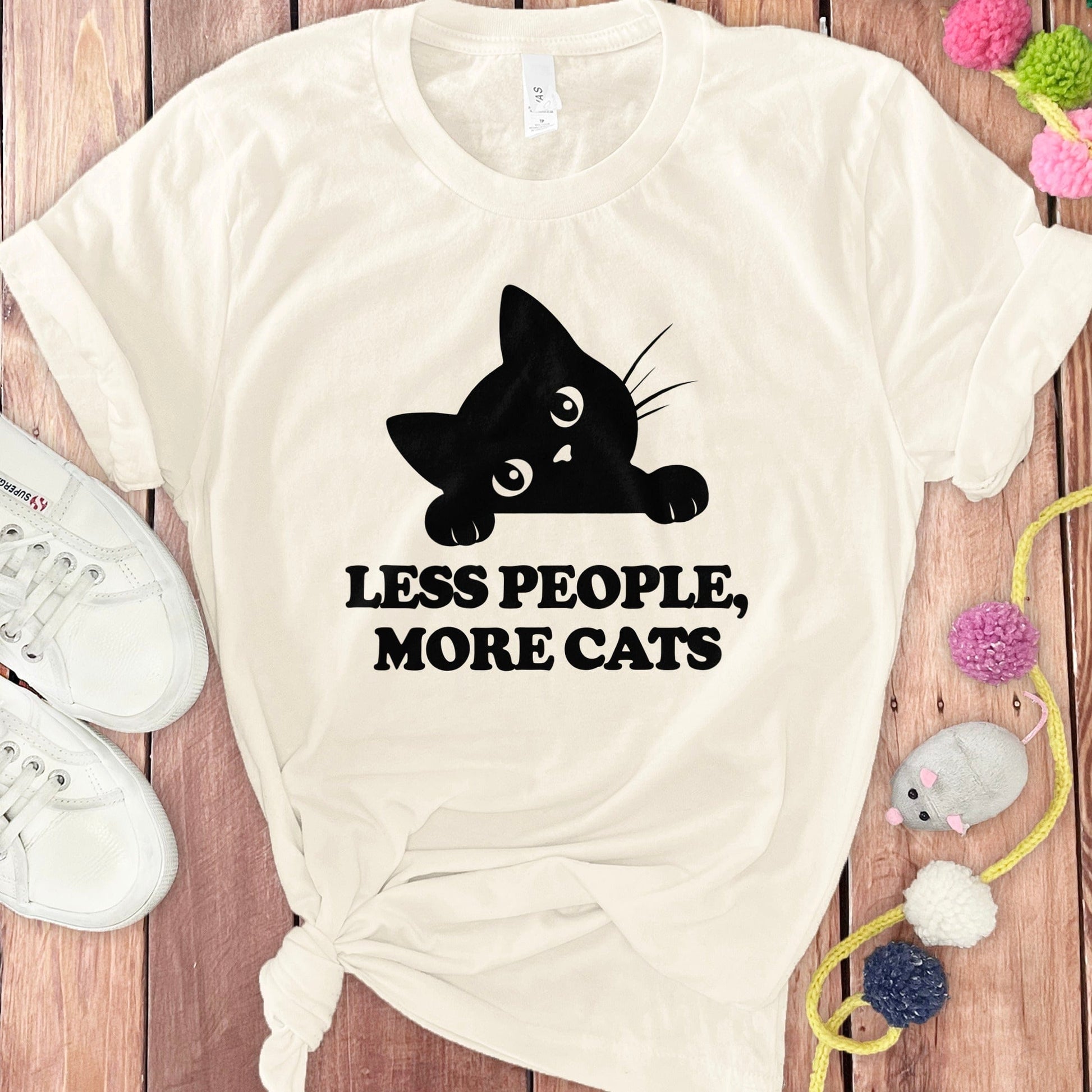 Less People More Cats Graphic T-Shirt product type