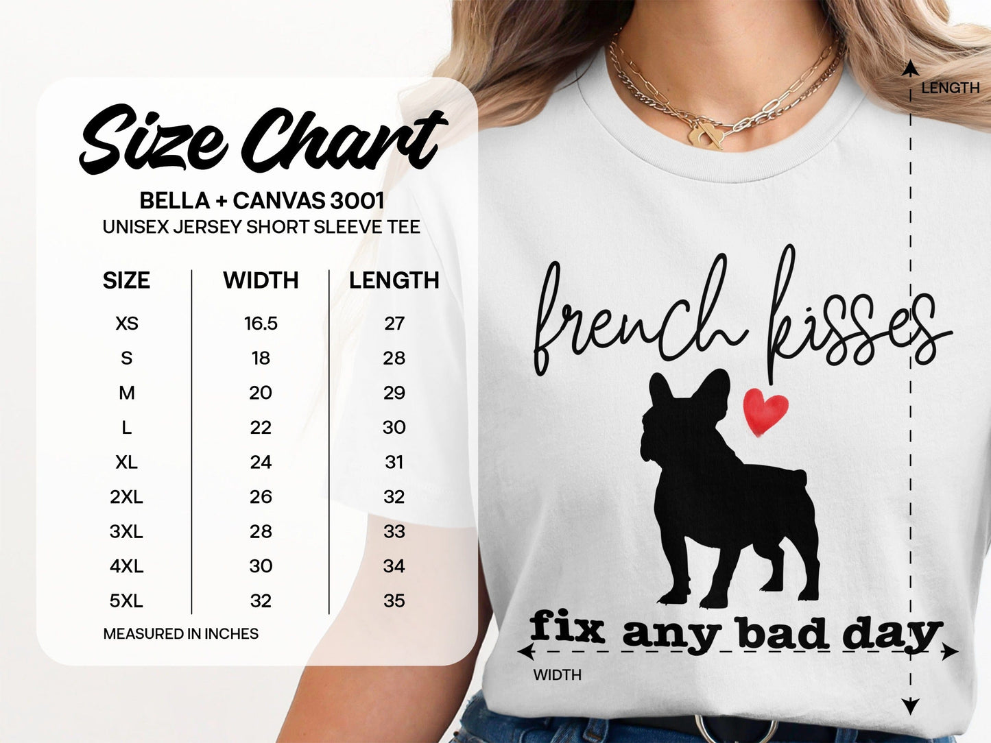 French Kisses Fix Any Bad Day Tee Shirt product type