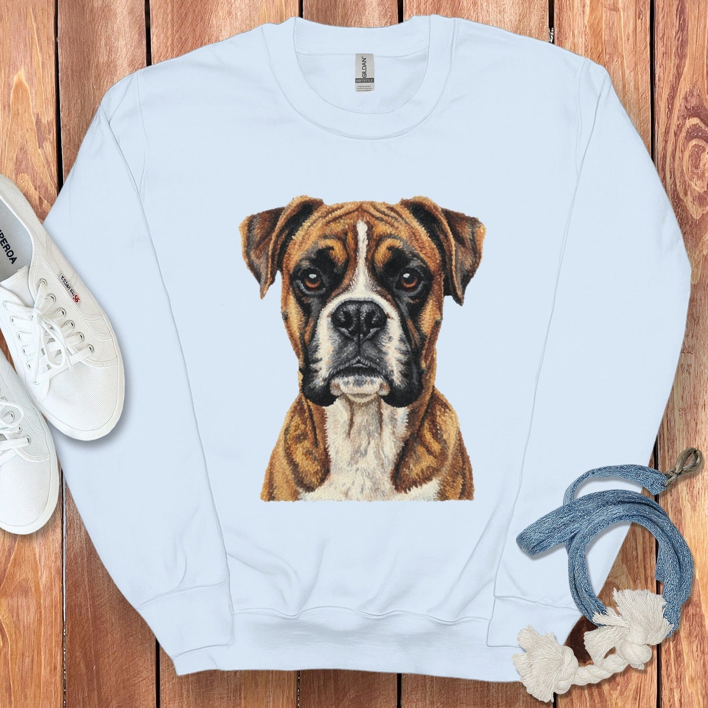 Boxer Dog Illustration Sweatshirt Product