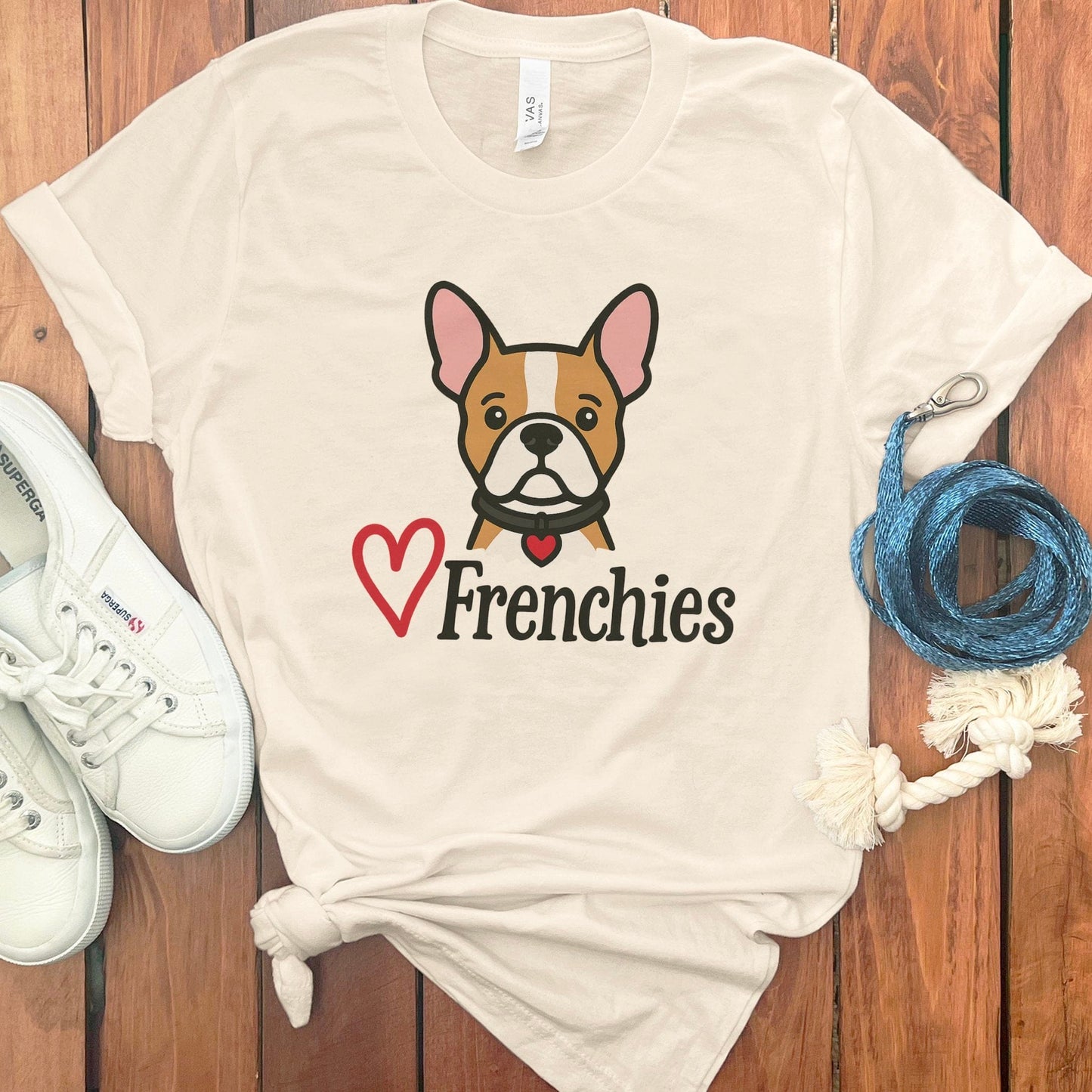 Adorable Frenchies Print Casual Tee Shirt product
