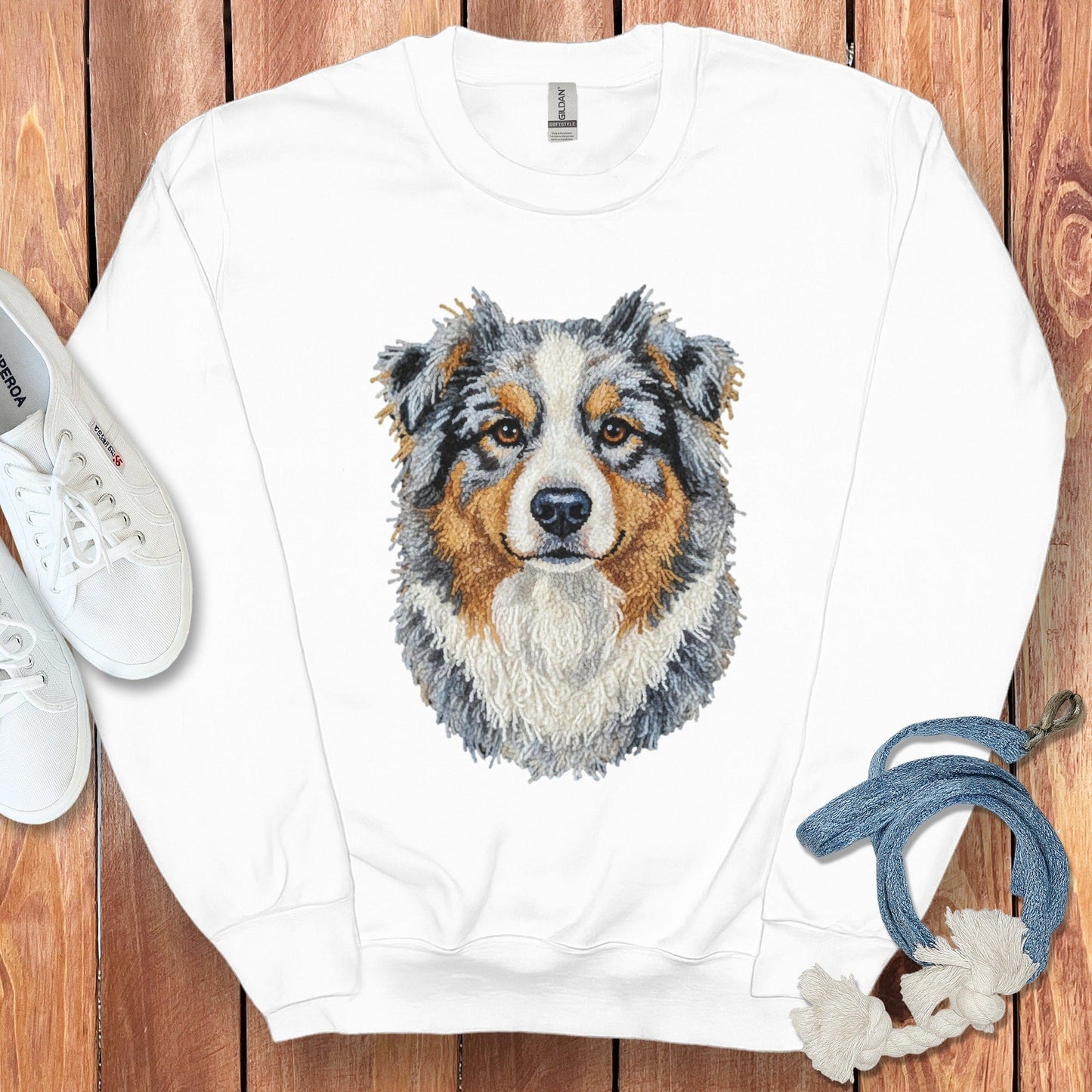 Australian Shepherd Embroidered Sweatshirt