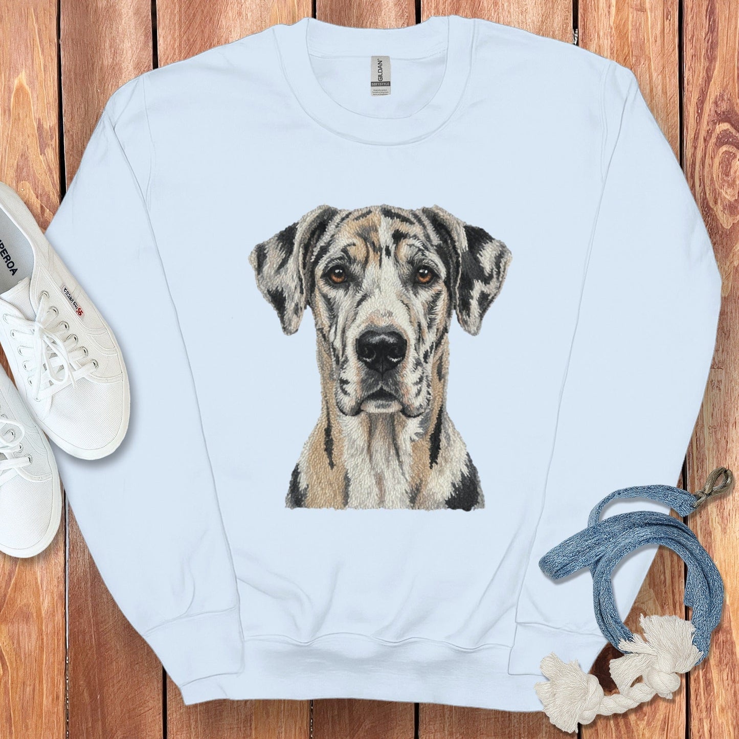 Cozy Sweater Featuring Great Dane Design