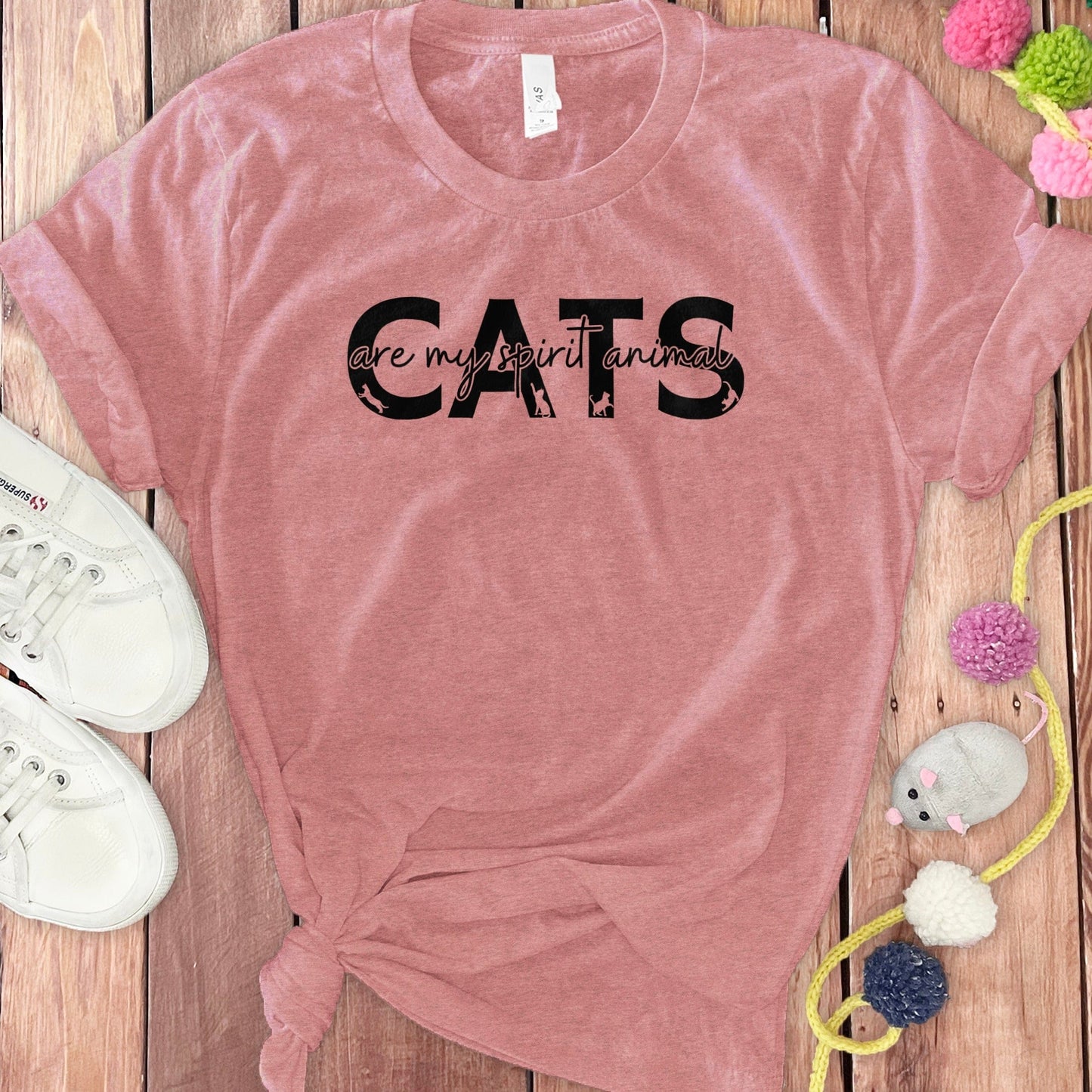 Cats Are My Spirit Animal Graphic T-Shirt product type