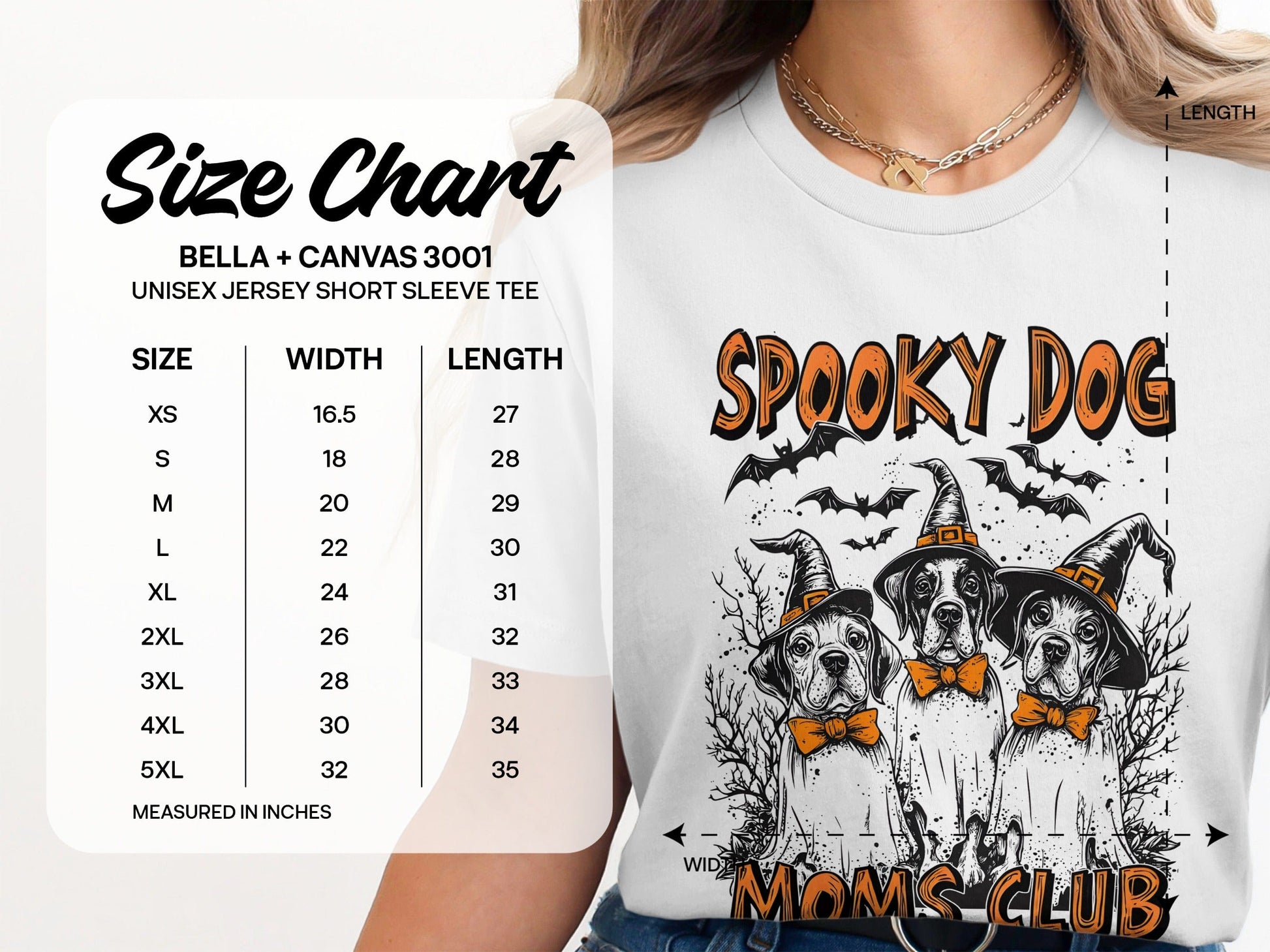 Spooky Dog Moms Club Graphic Tee Shirt Product