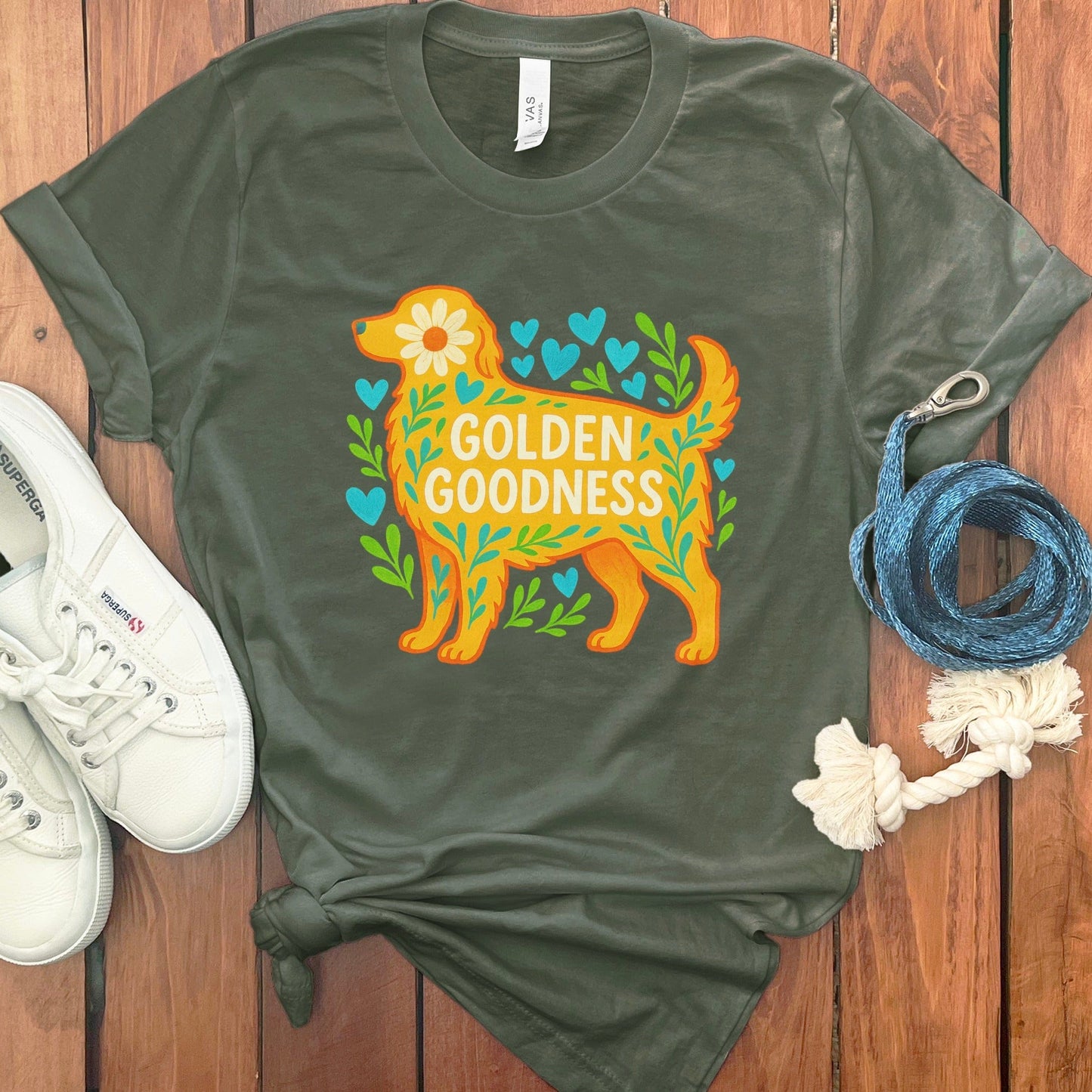 Golden Goodness Graphic Dog T-shirt product