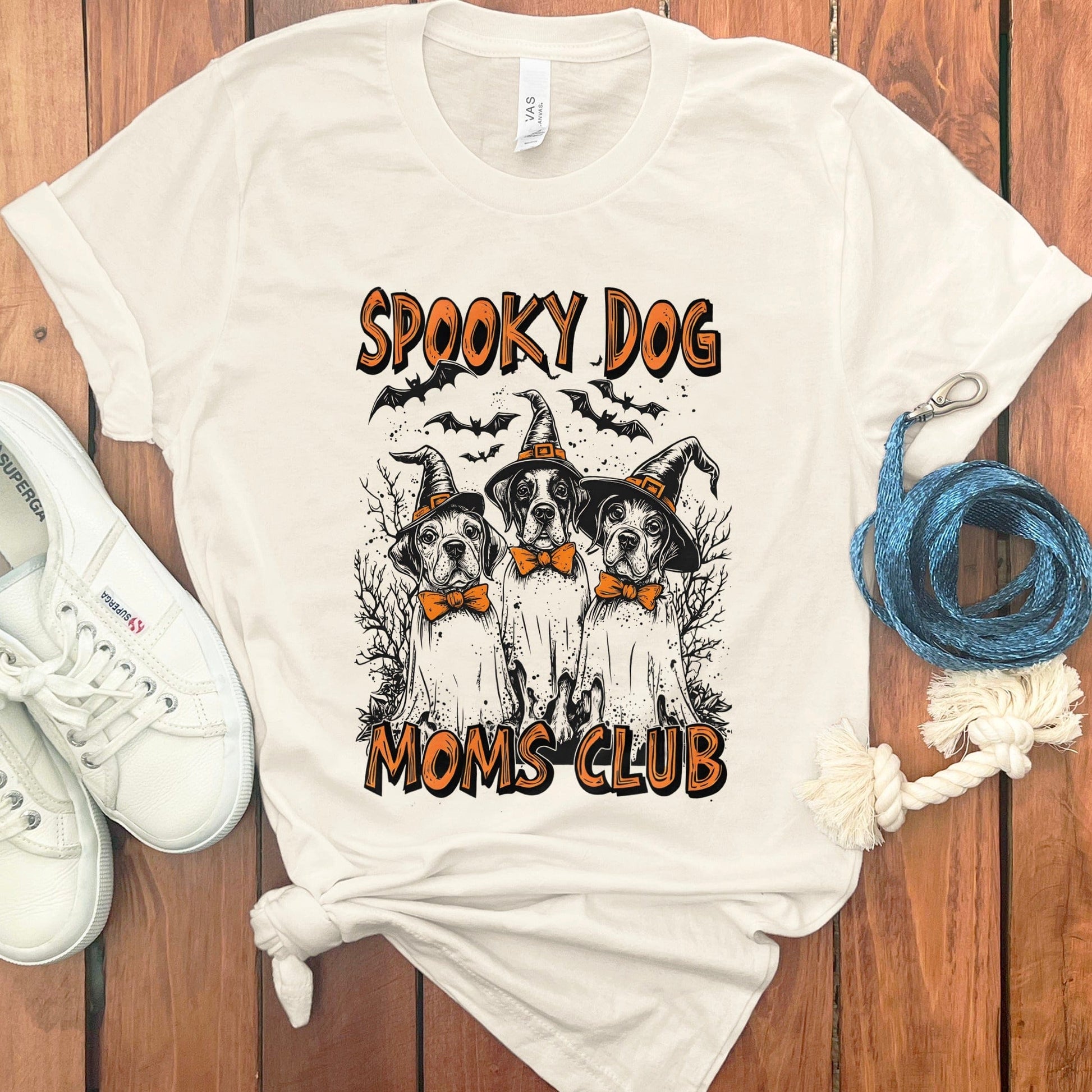 Spooky Dog Moms Club Graphic Tee Shirt Product
