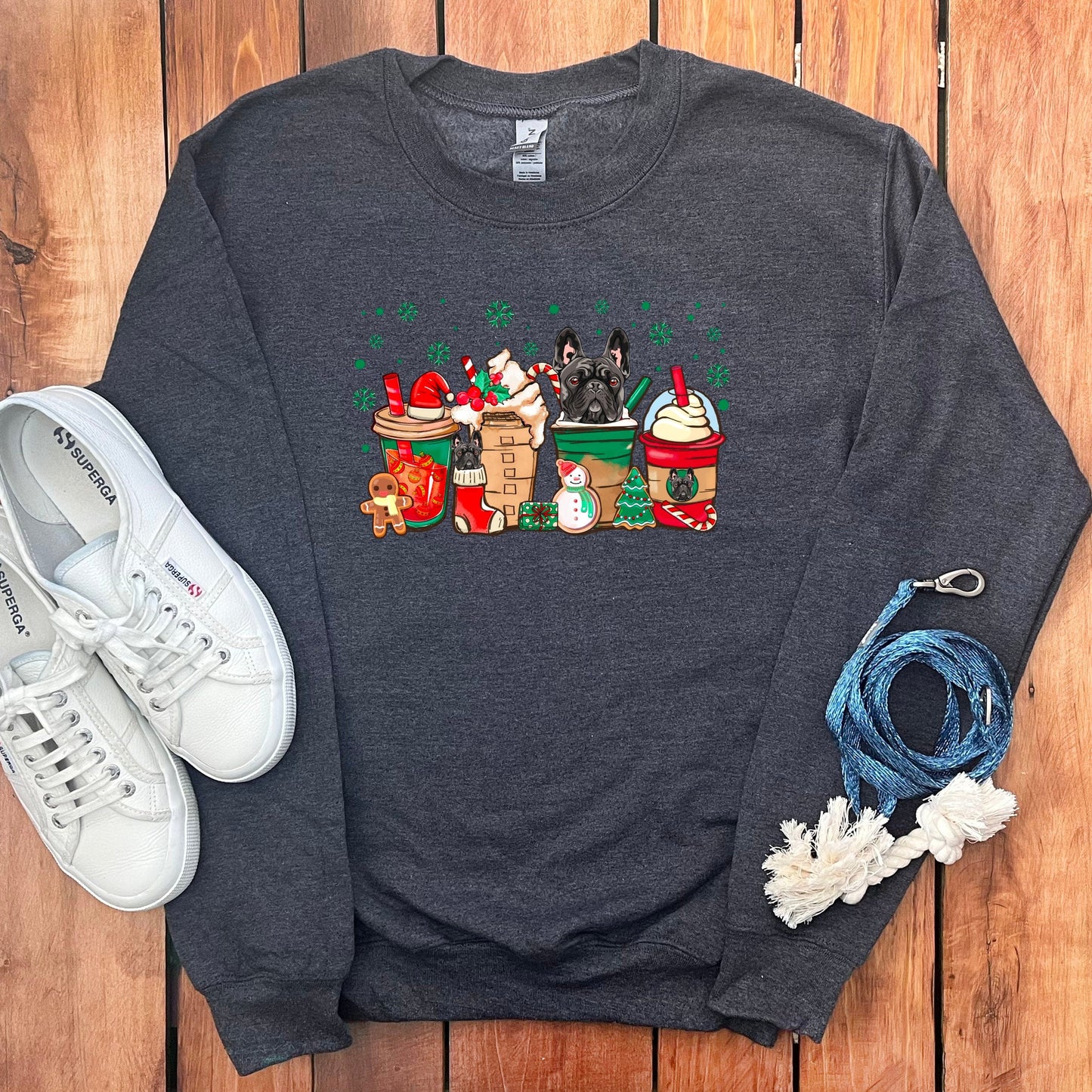 CHRISTMAS FRENCH BULLDOGS COFFEE SWEATSHIRT