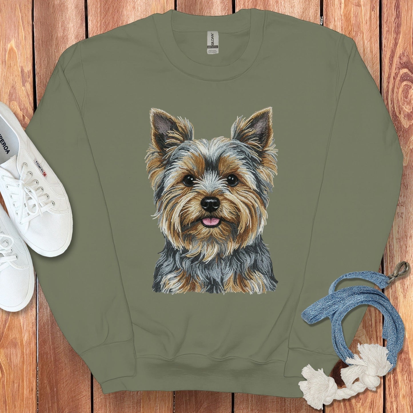 Detailed Yorkshire Terrier Print Sweatshirt Product