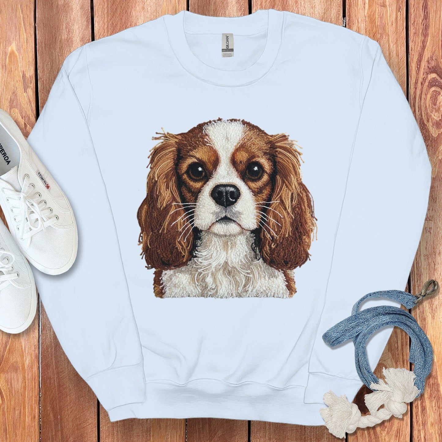 Cute Cavalier King Charles Spaniel Print Sweatshirt