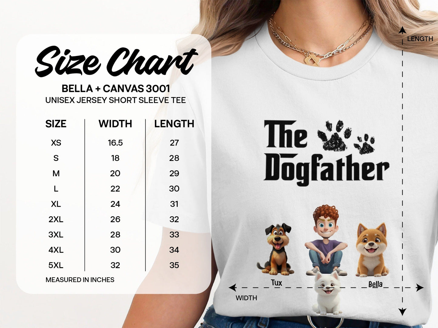 COOL DOG FATHER PERSONALIZED T-SHIRT