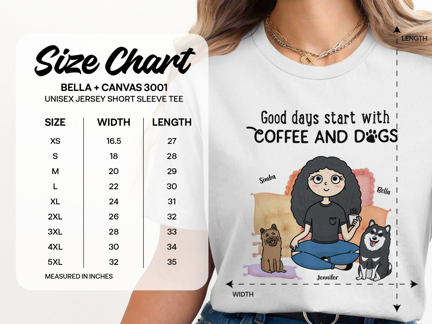 PERSONALIZED DOG MOM COFFEE T-SHIRT