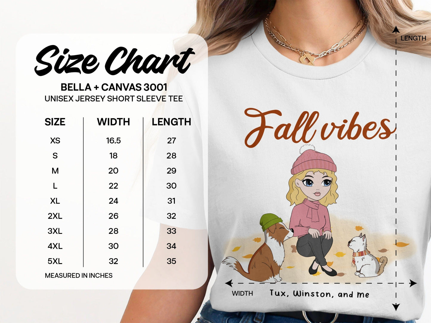 PERSONALIZED FALL VIBES DOG CAT MOM T-SHIRT