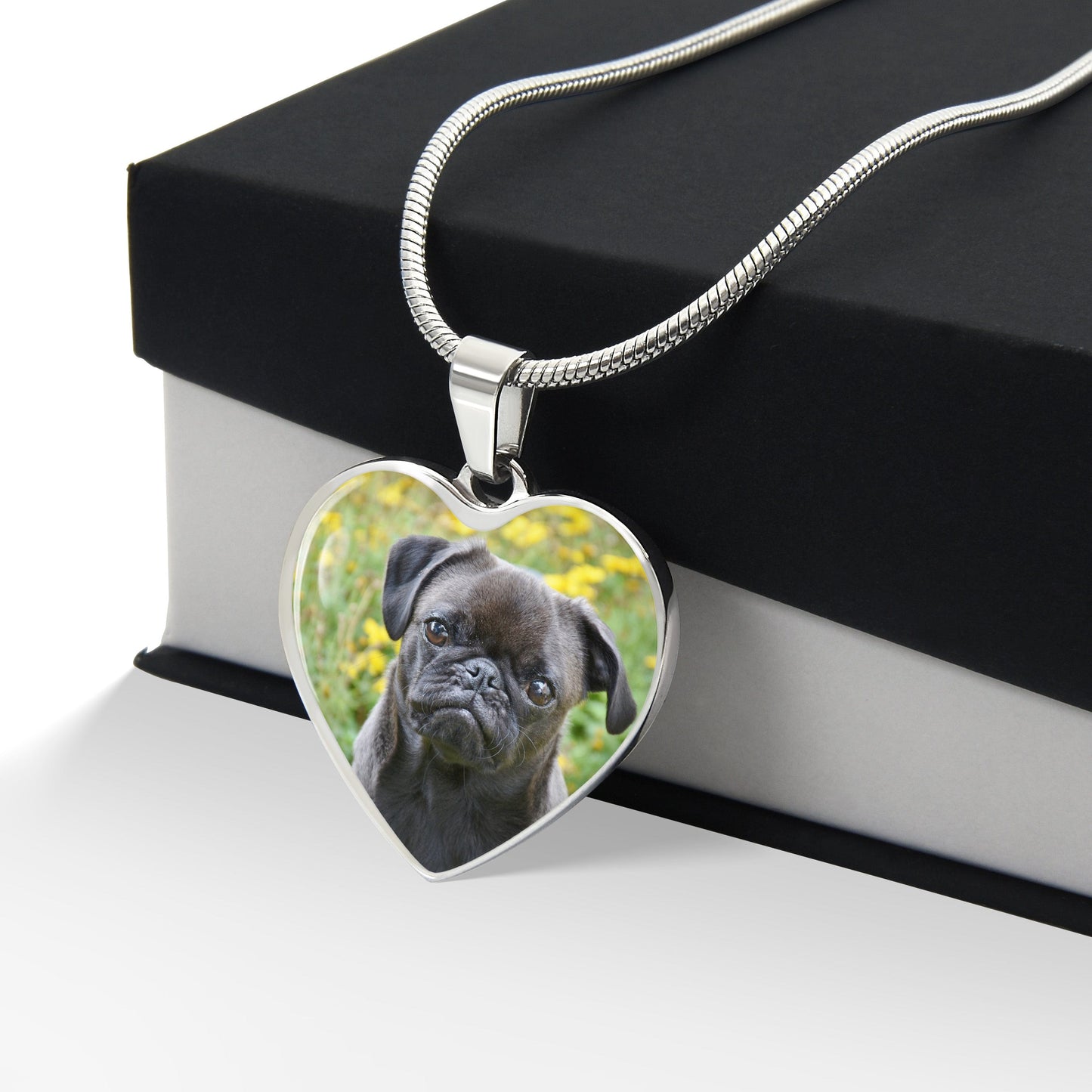 CUSTOM PET PHOTO HEART NECKLACE - RAINBOW BRIDGE