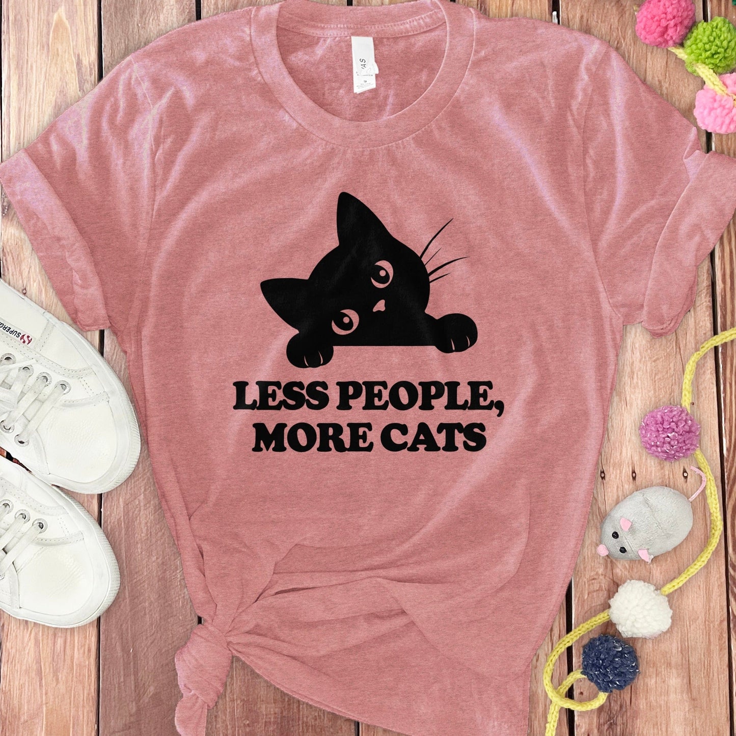 Less People More Cats Graphic T-Shirt product