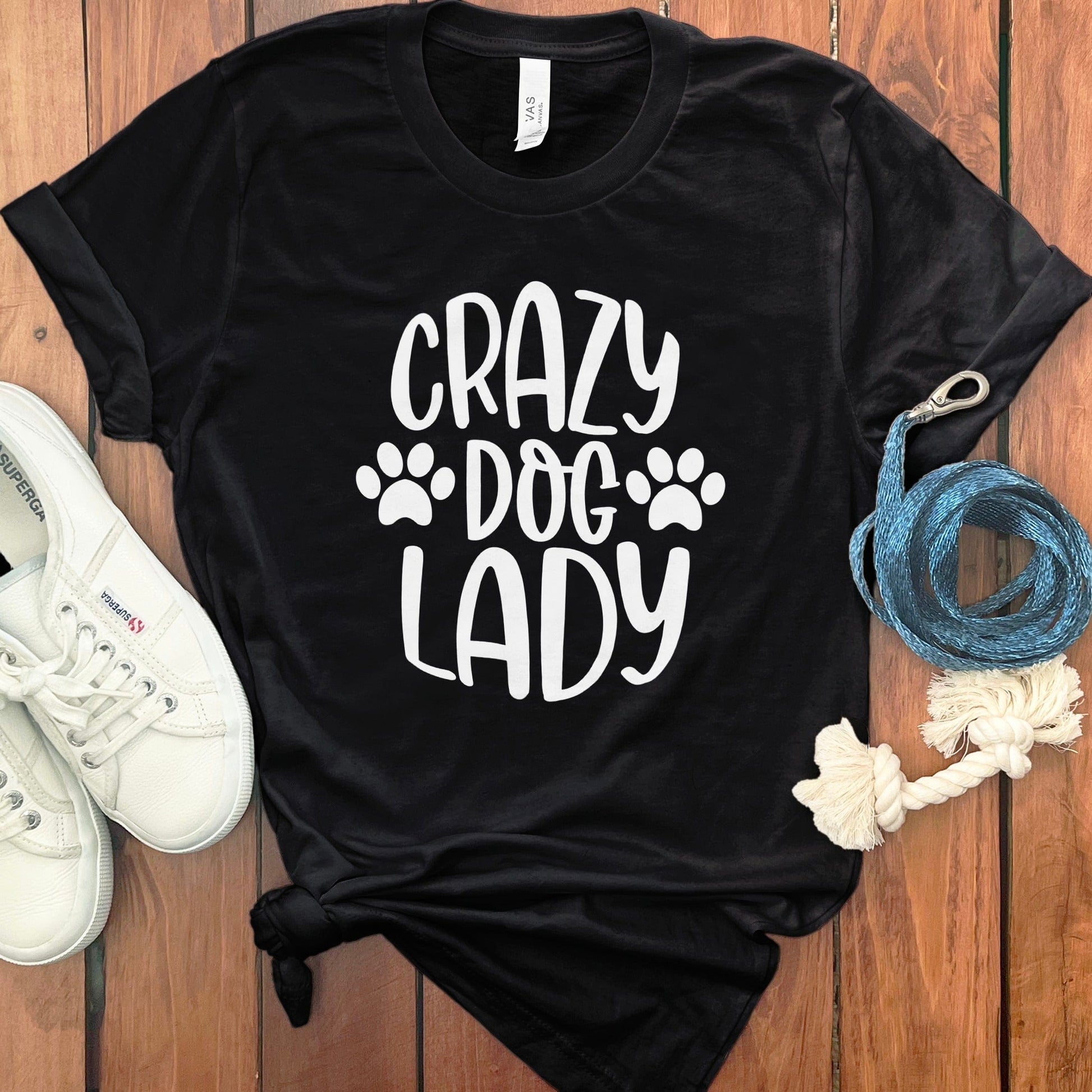 Crazy Dog Lady Graphic T-Shirt Casual Wear Product