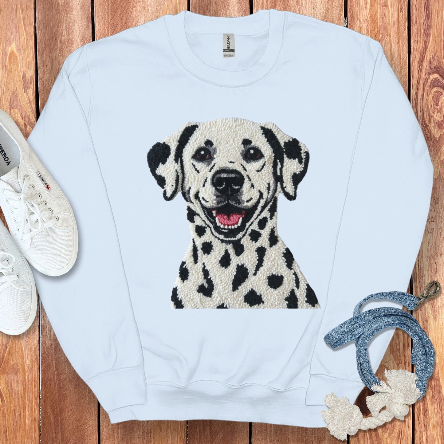 Dalmatian Dog Print Sweatshirt Cozy Apparel