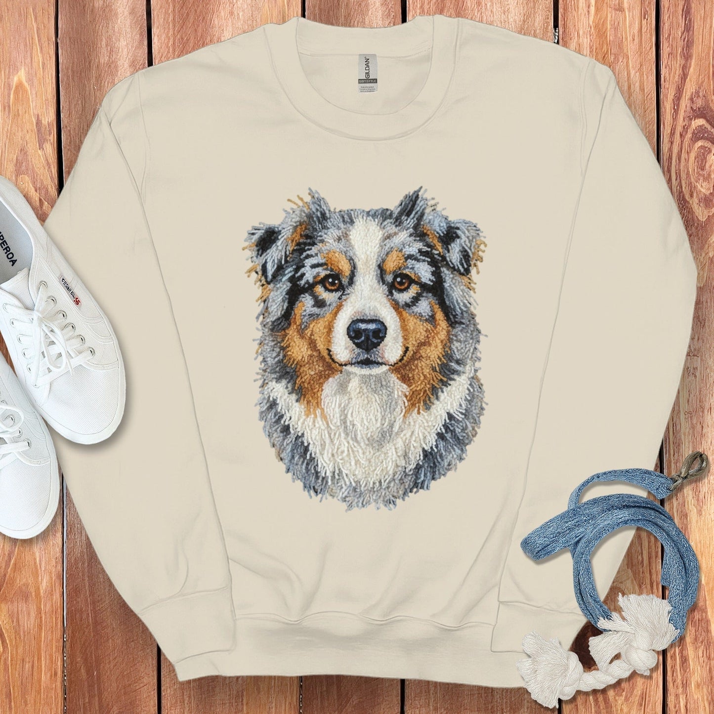 Australian Shepherd Face Design Sweatshirt Product