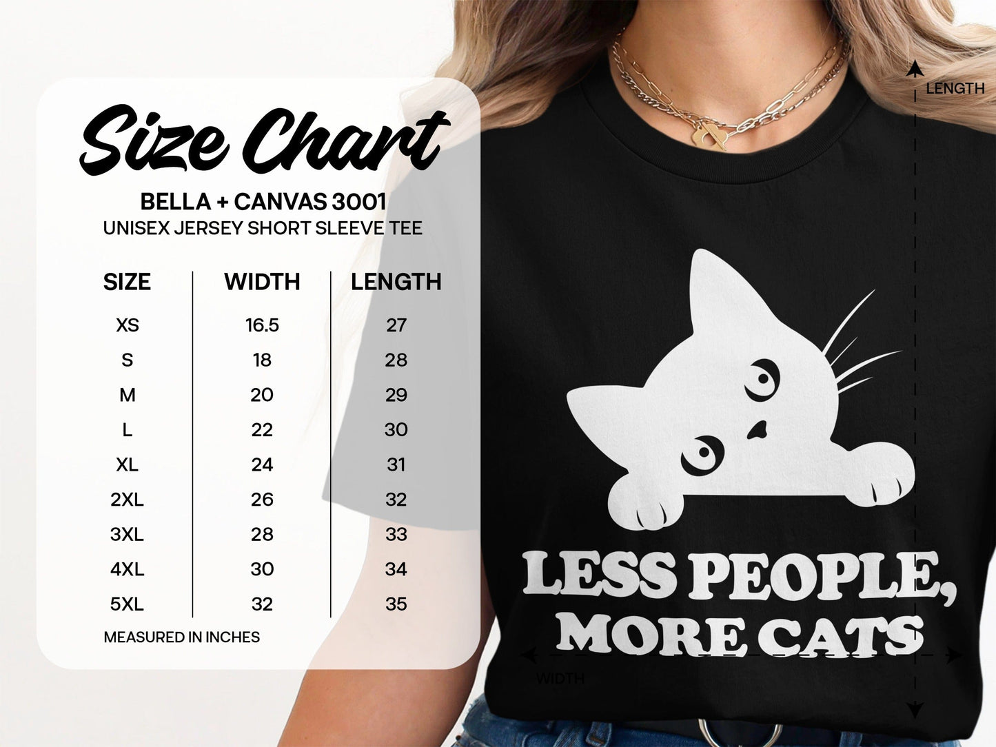 Less People More Cats Design T-Shirt product type
