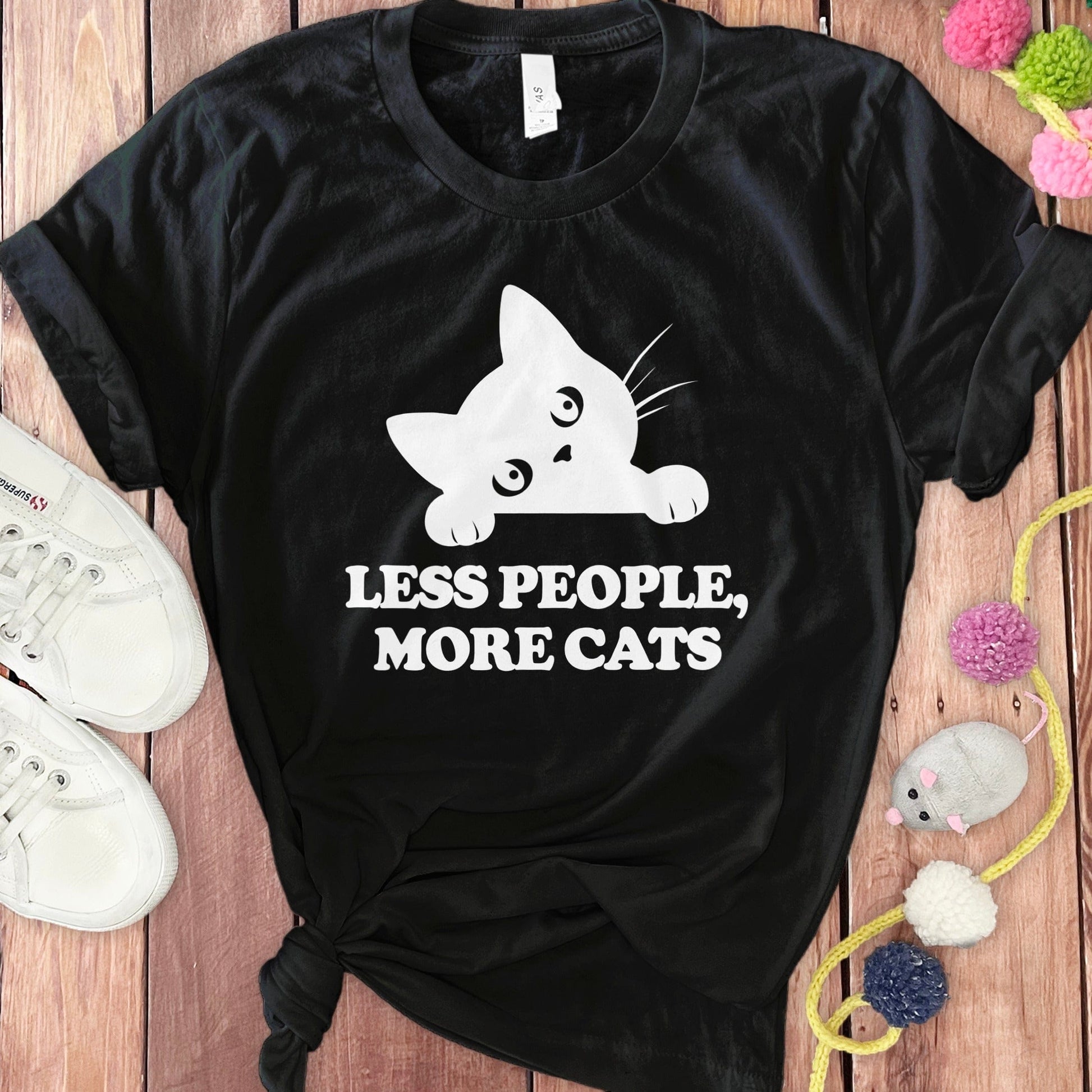 Less People More Cats Graphic Tee product type