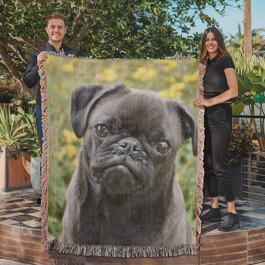 CUSTOM PET PHOTO WOVEN BLANKET