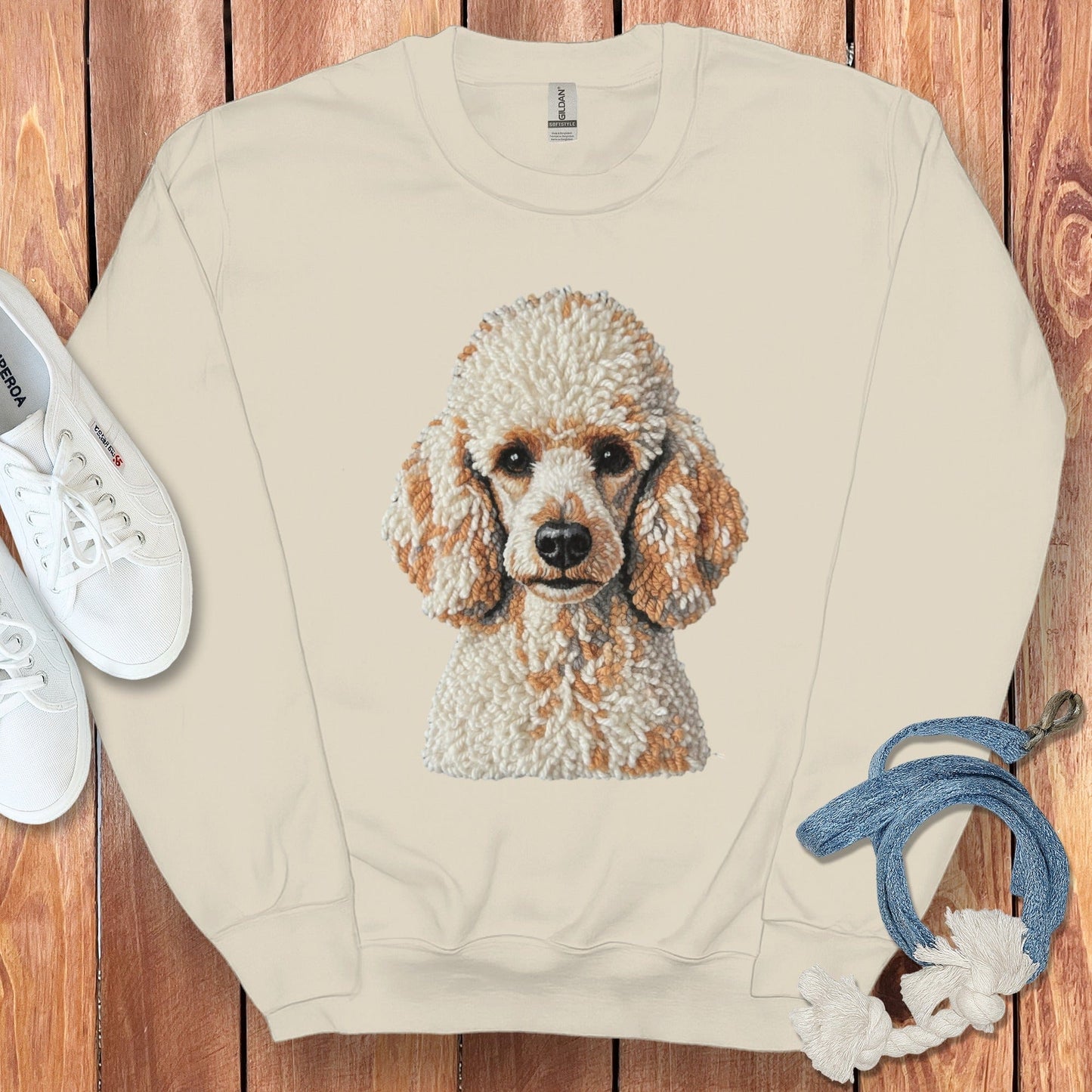 Cozy Sweatshirt with Adorable Poodle Design