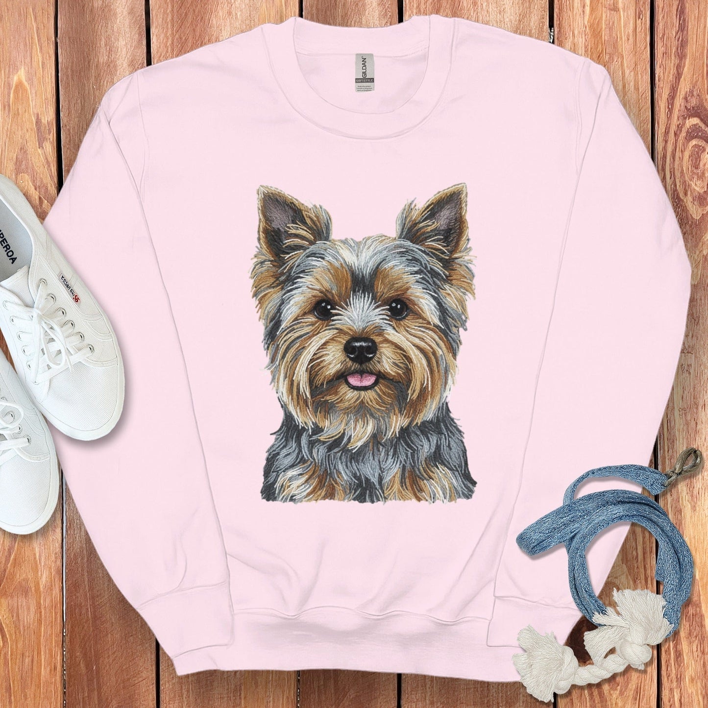 Cute Yorkshire Terrier Dog Print Sweatshirt product