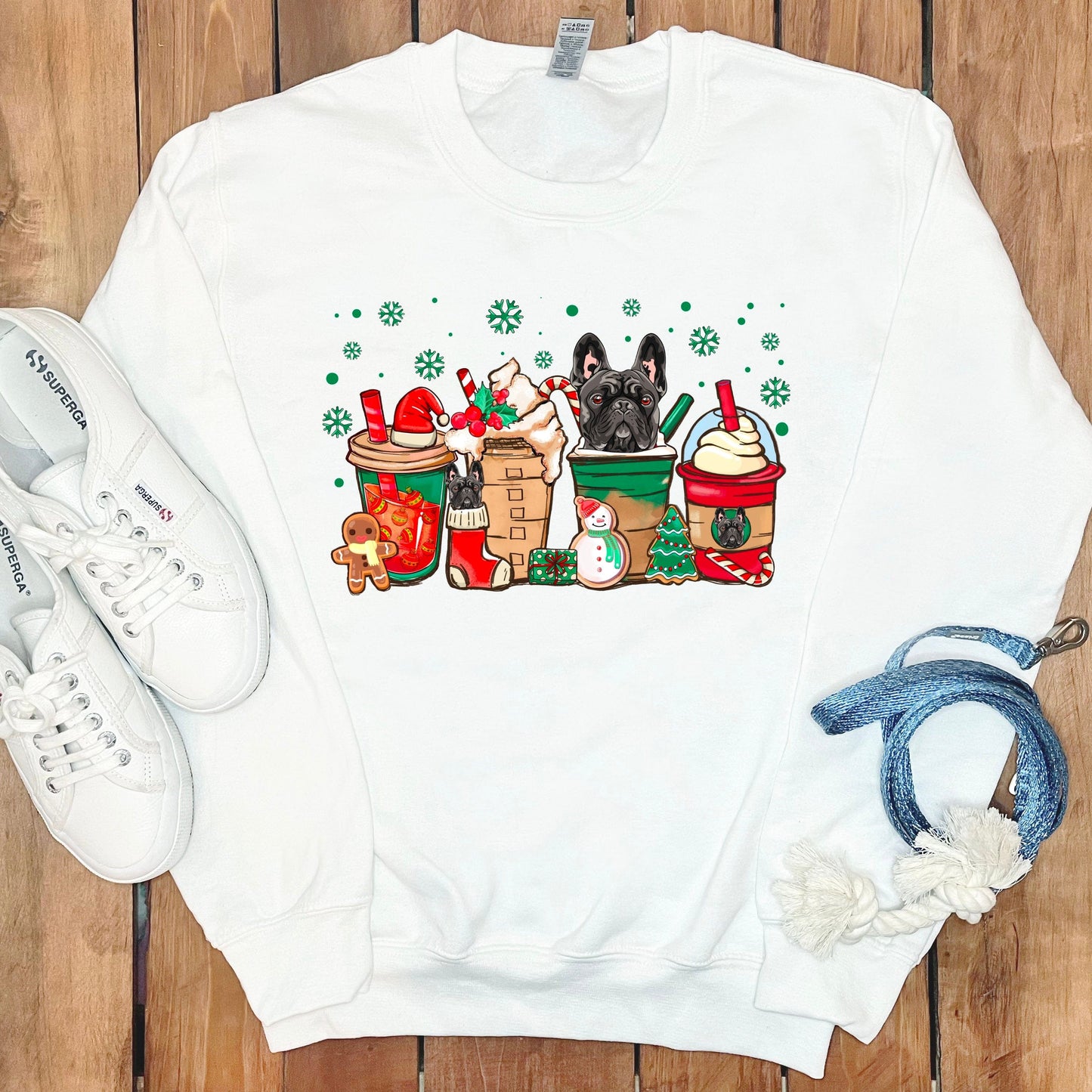 CHRISTMAS FRENCH BULLDOGS COFFEE SWEATSHIRT