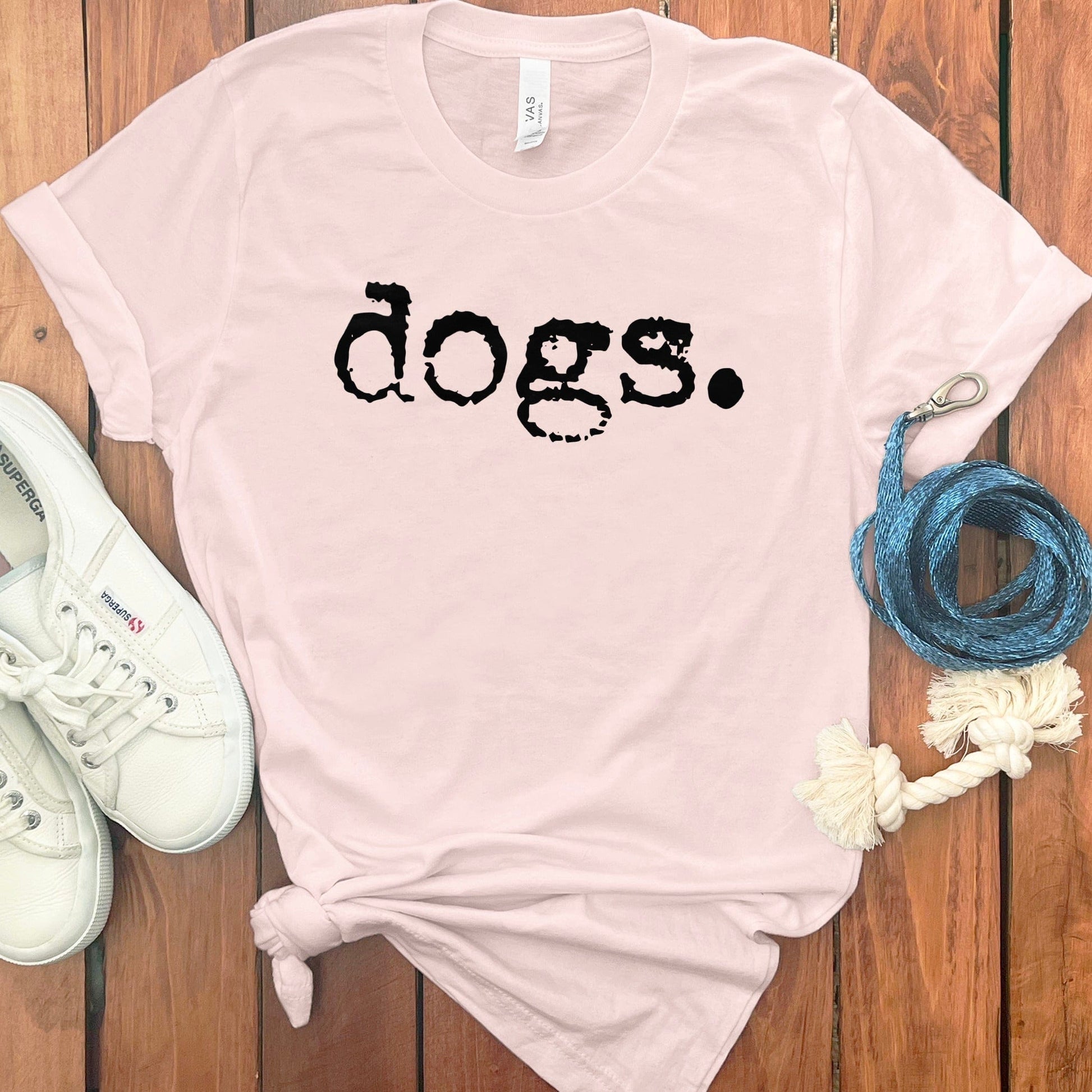 Casual Relaxed Fit Dogs Graphic Tee Shirt product