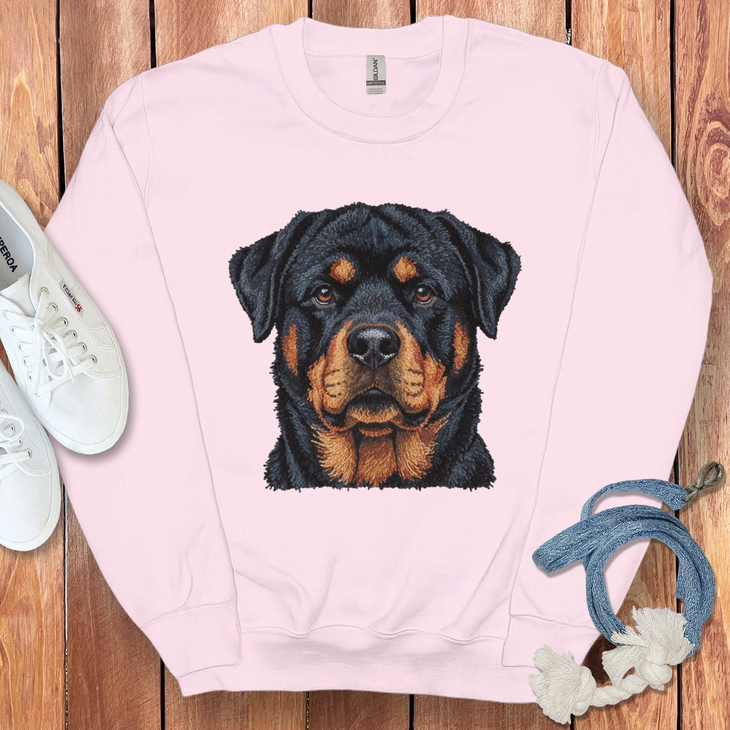 Rottweiler Face Printed Sweatshirt for Dog Lovers