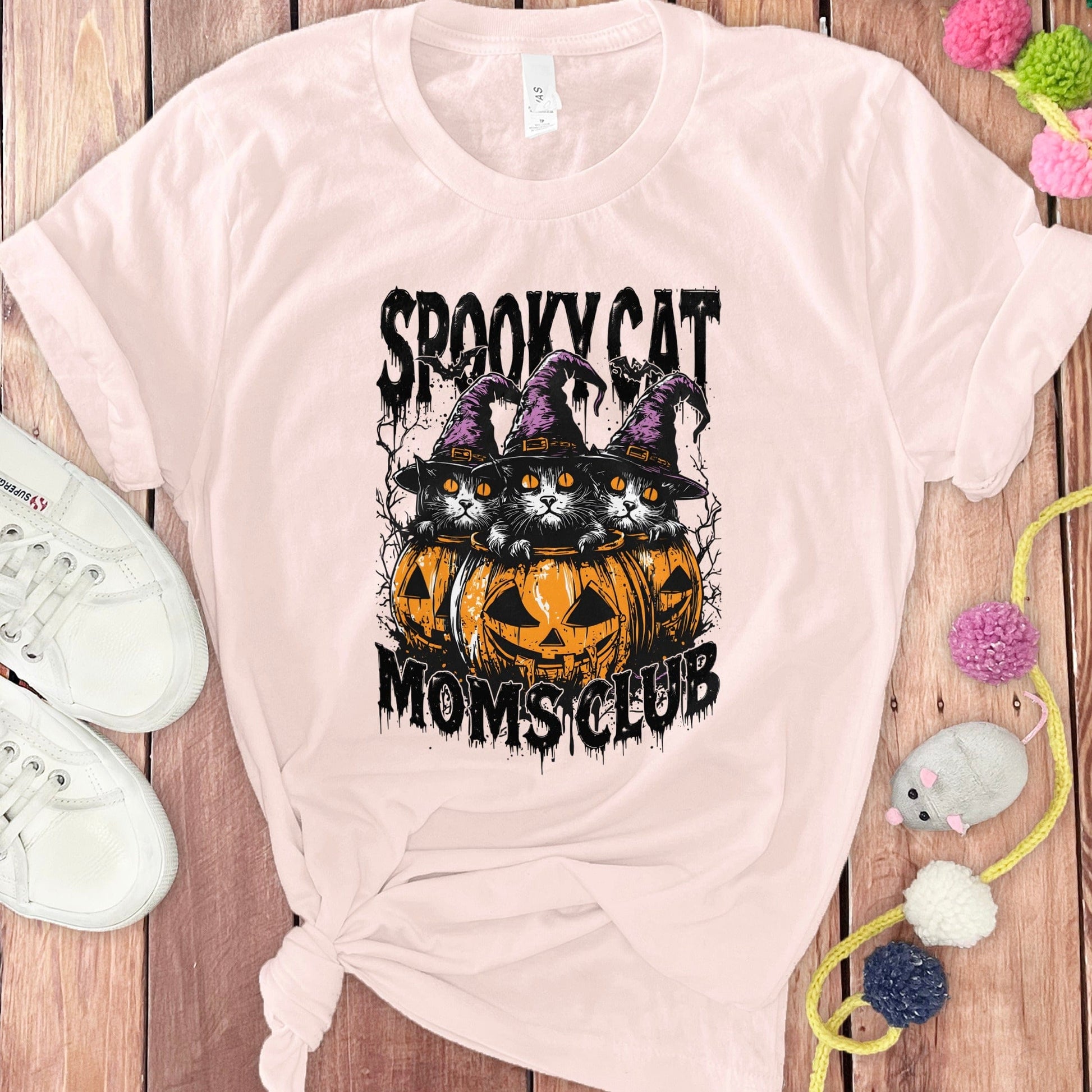 Spooky Cat Moms Club Halloween T-shirt product type