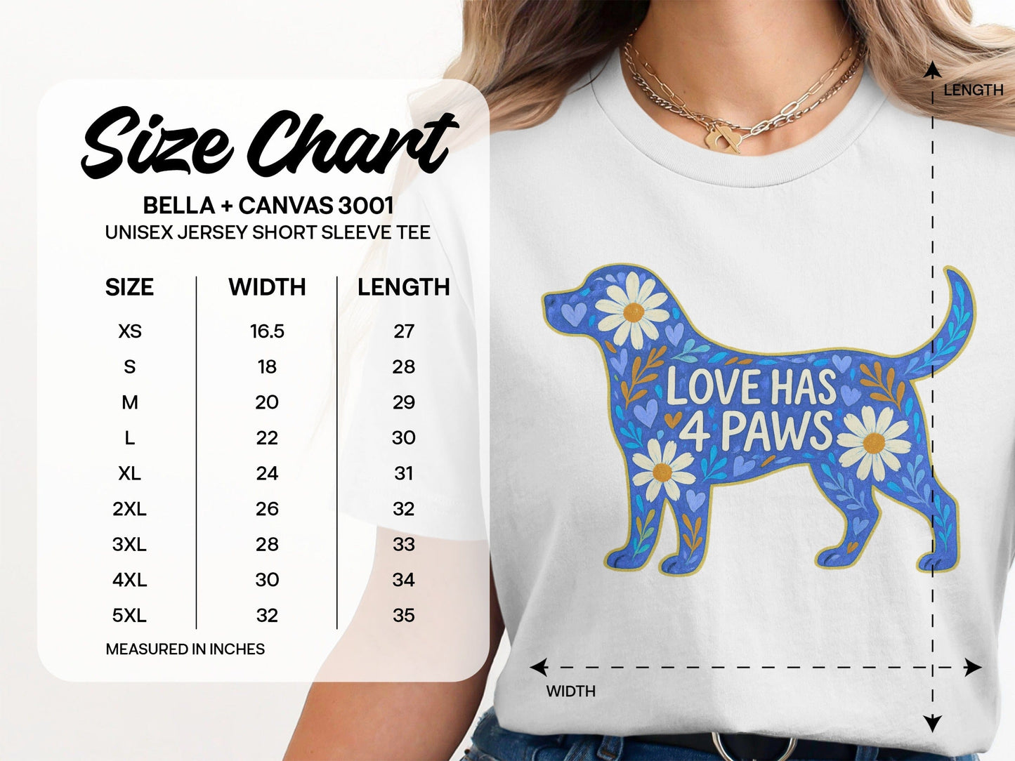 Love Has Paws Graphic Dog T-Shirt product type