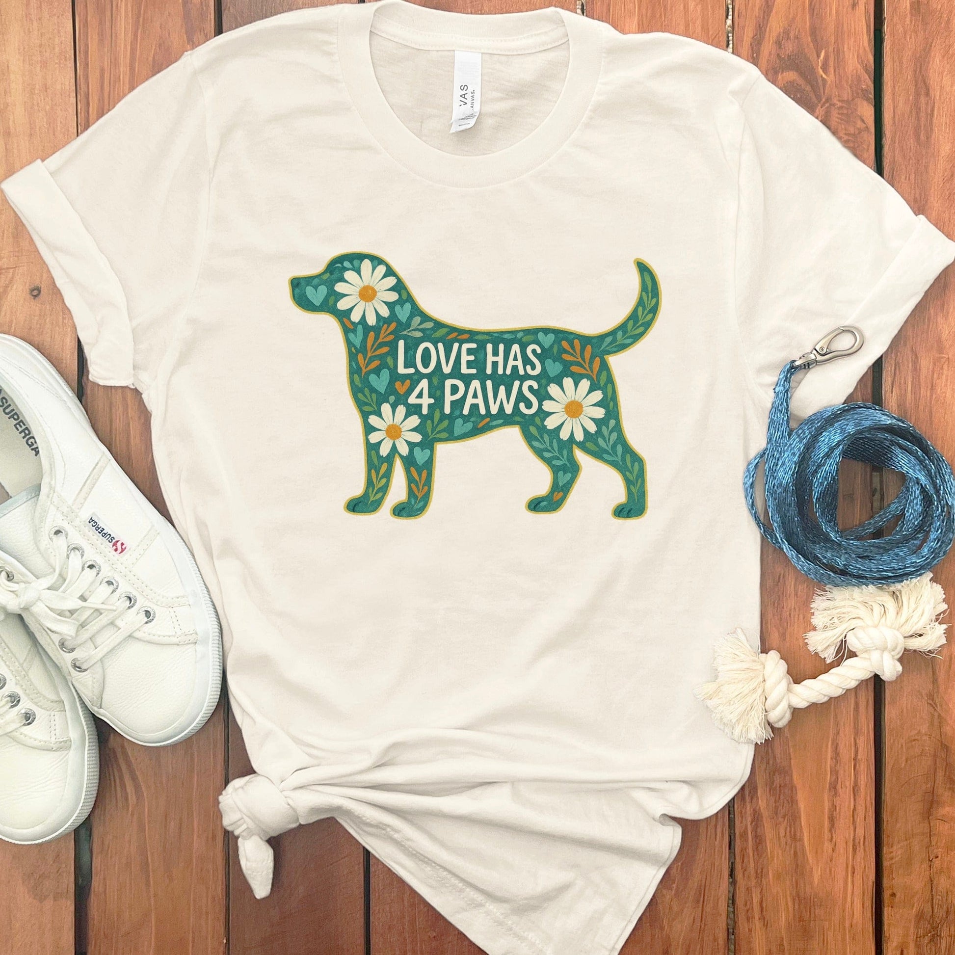Love Has 4 Paws Dog Silhouette Printed Shirt Product