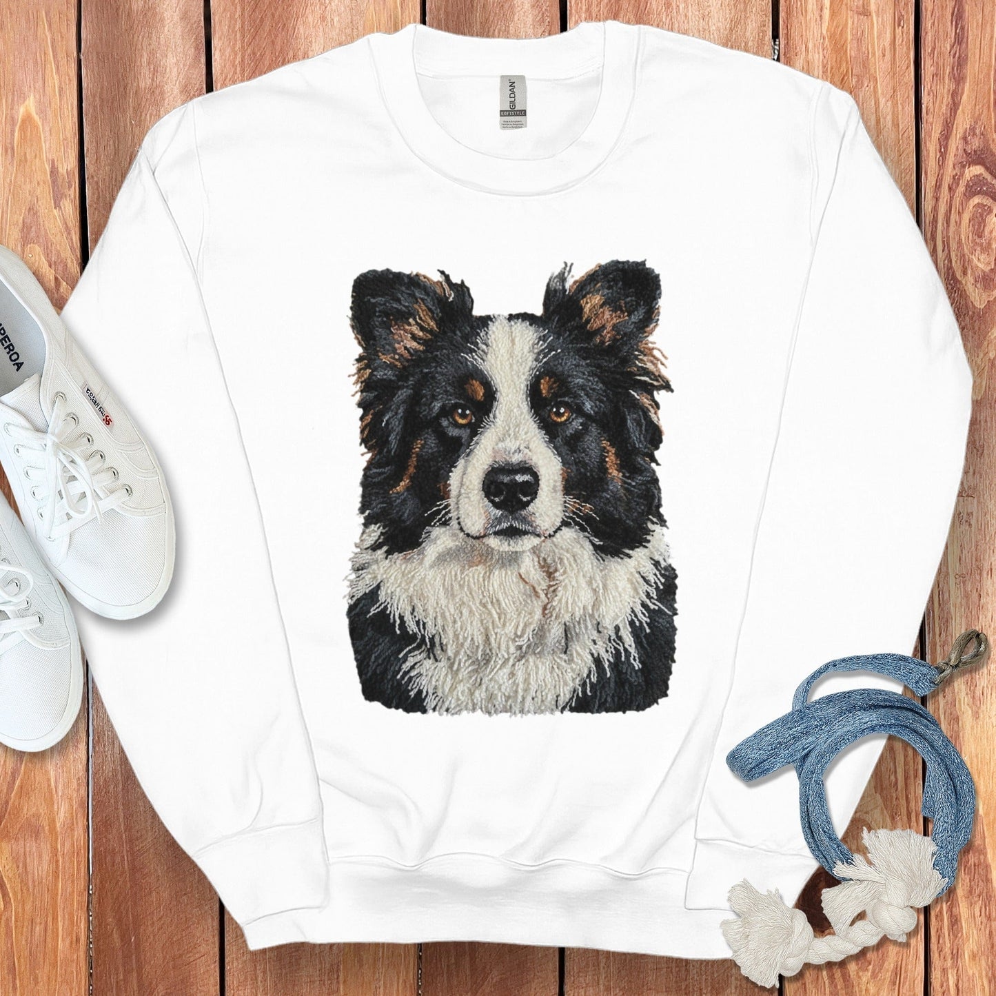 Majestic Border Collie Graphic Print Sweatshirt