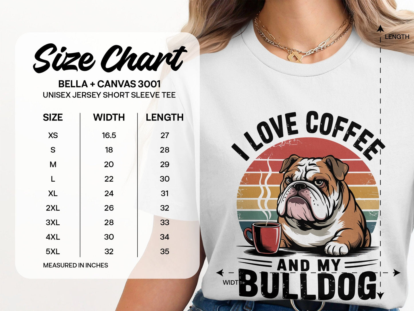 I Love Coffee and My Bulldog Cool Graphic Tee product