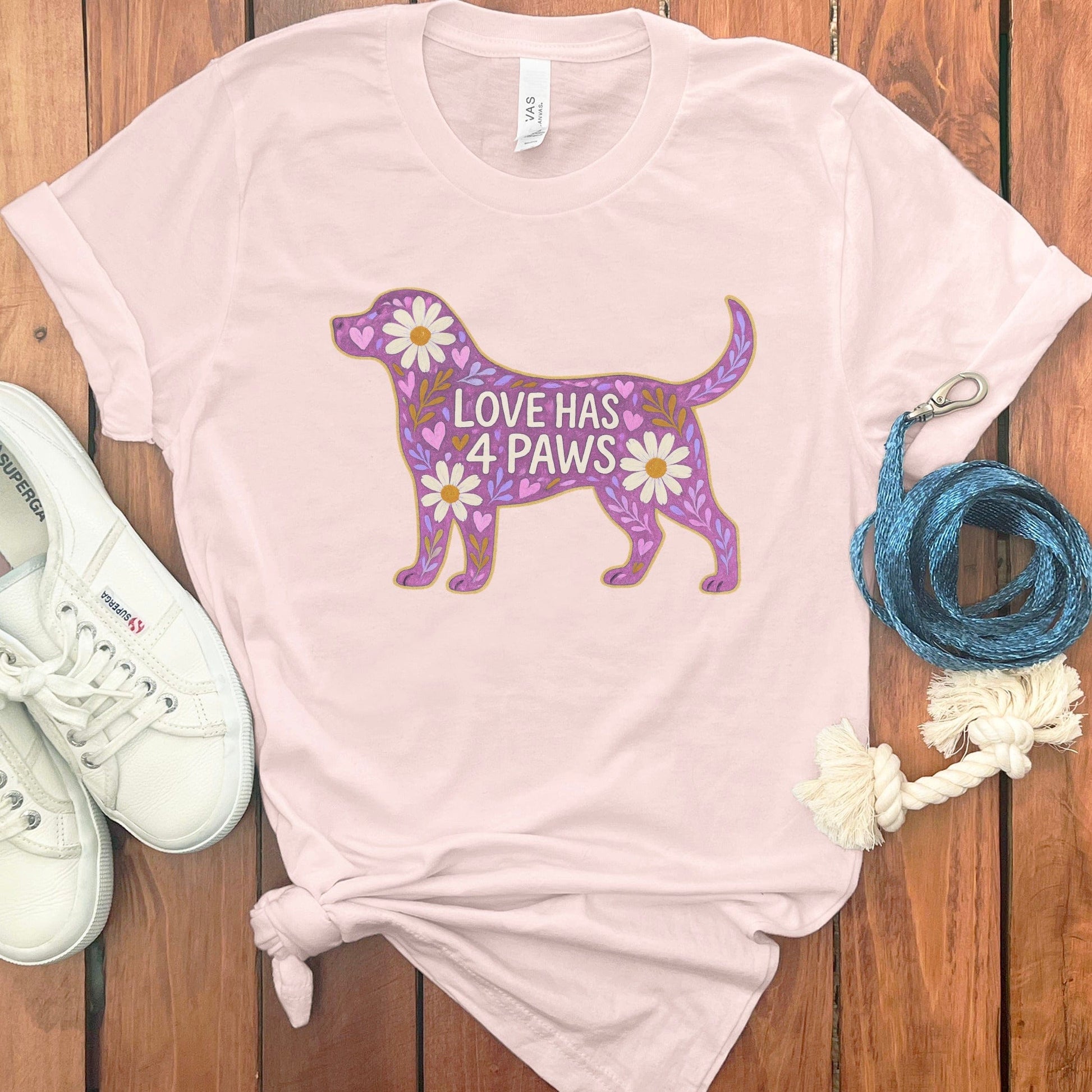 Love Has 4 Paws Dog Graphic Tee Shirt product type