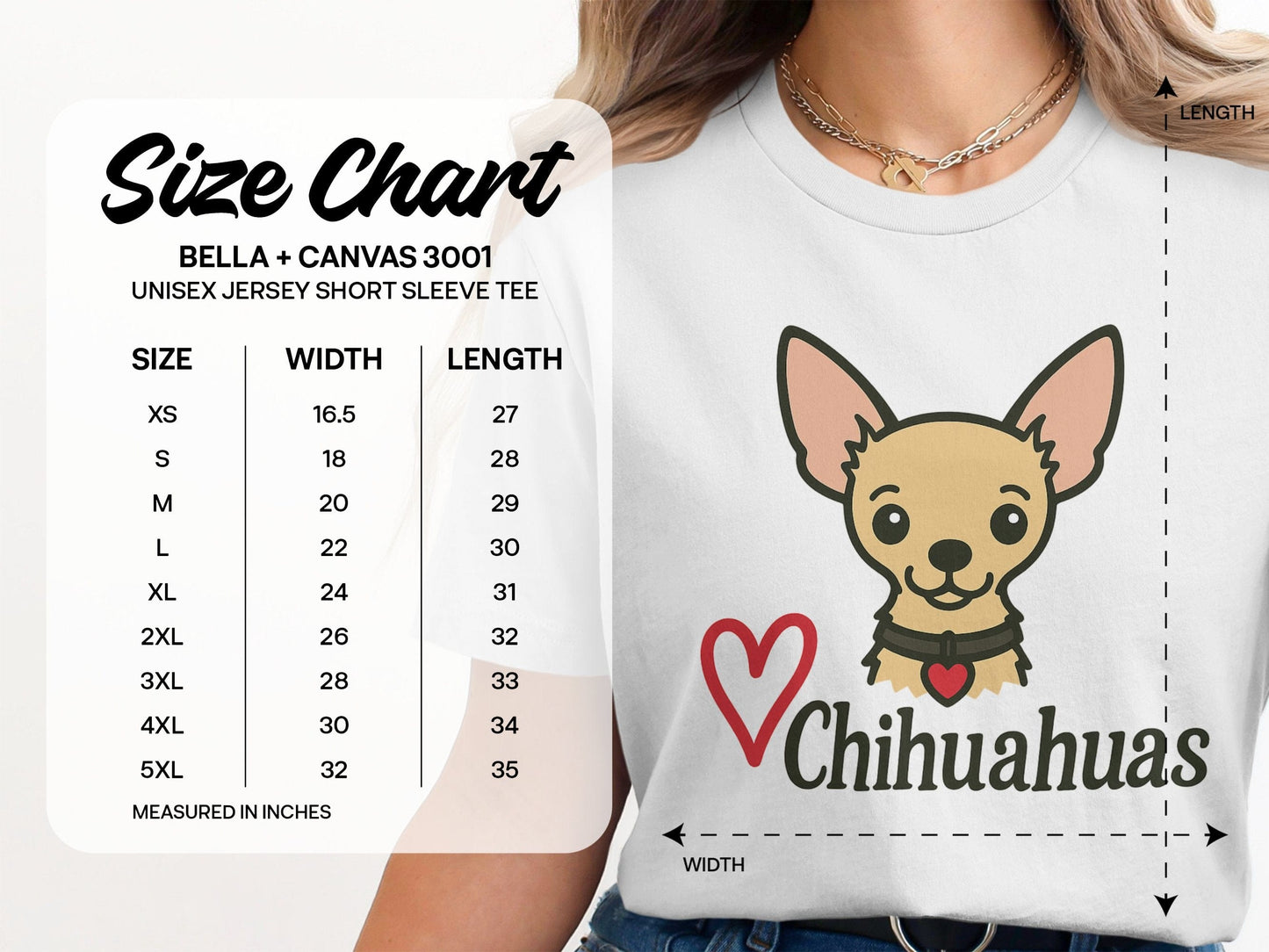 Cute Chihuahua Graphic Print Short Sleeve Tee product type