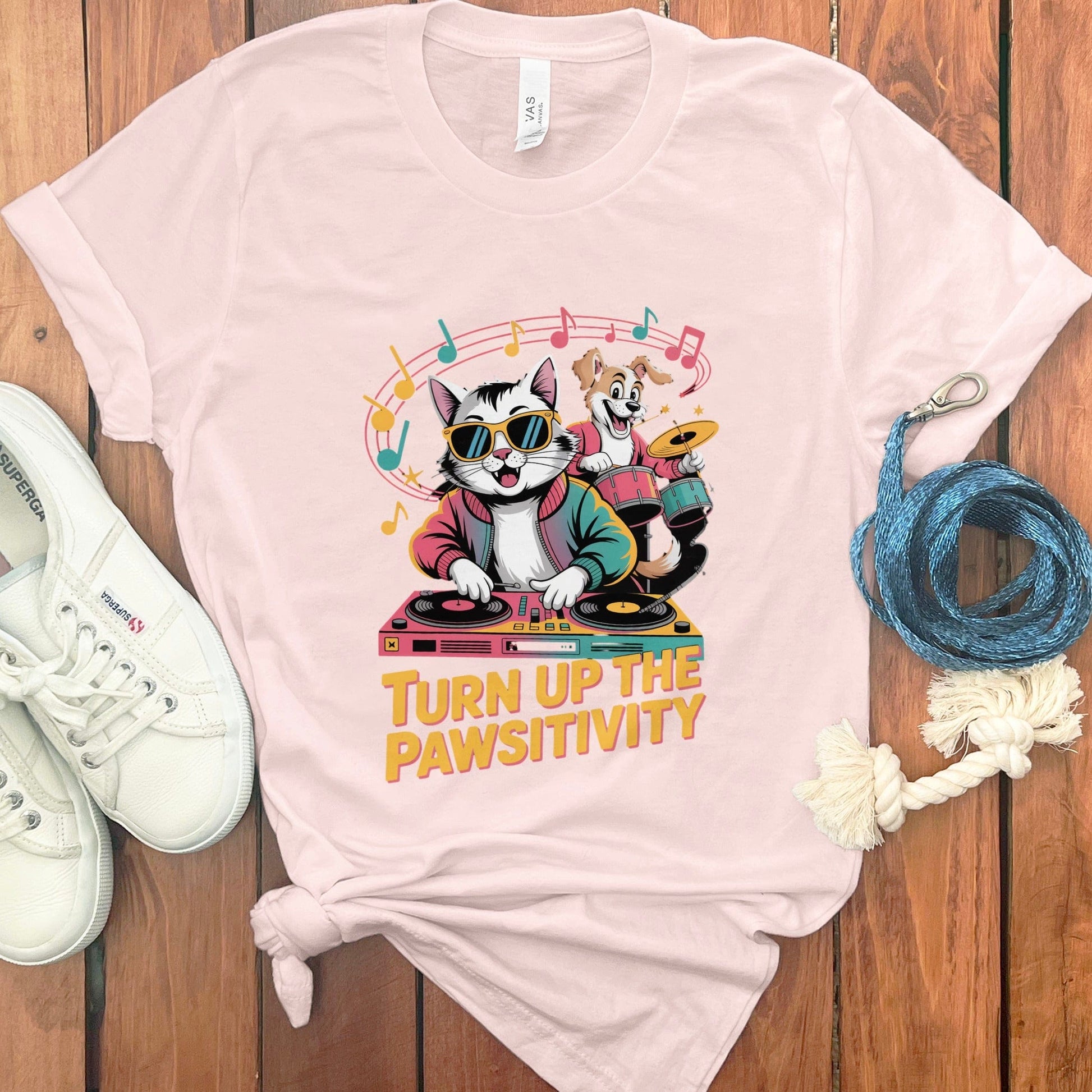 Turn Up The Pawsitivity Graphic Tee product